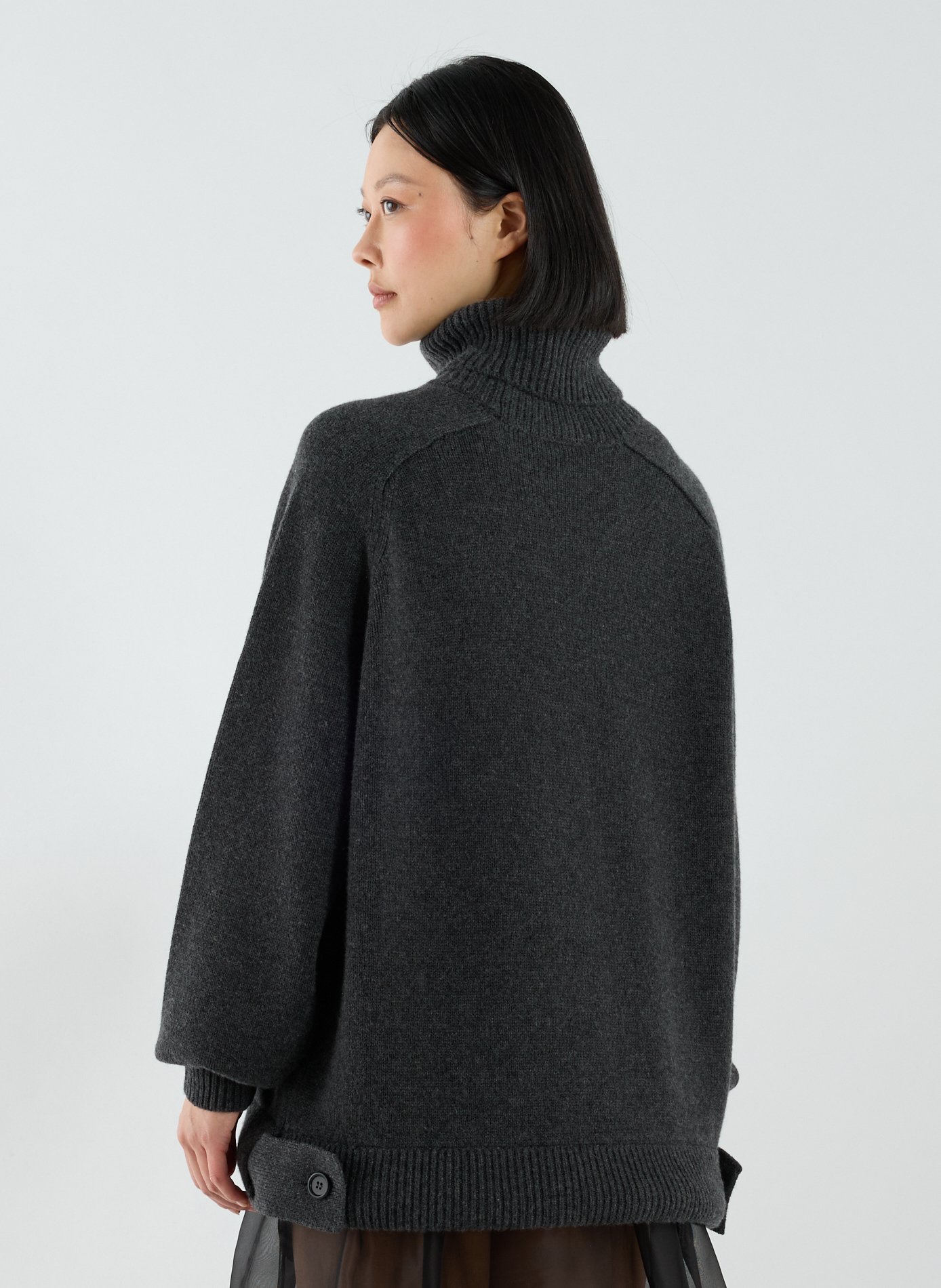 Pull col roulé en cachemire TIBI Gris