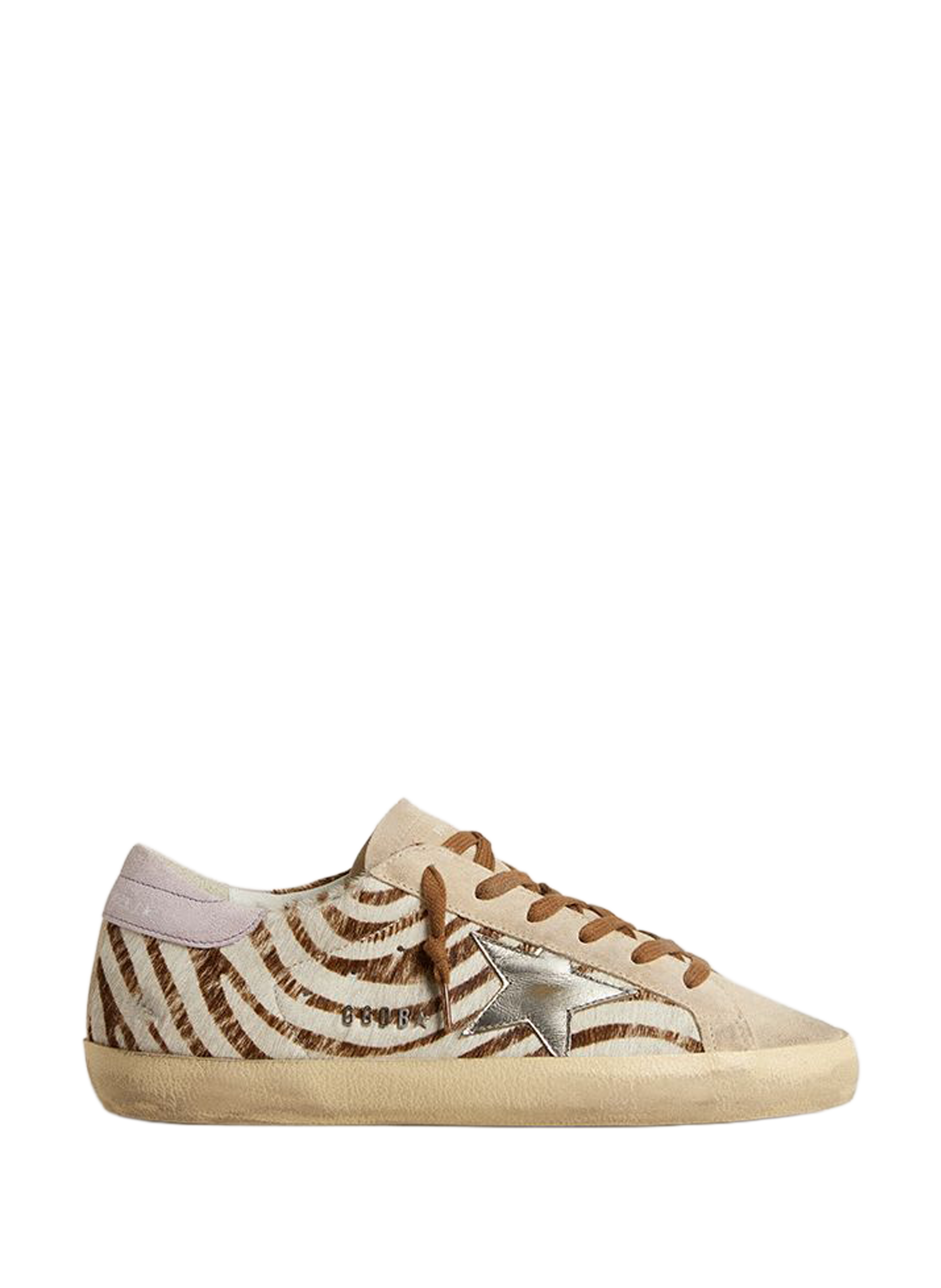 Baskets Super-Star zébré  avec cristaux GOLDEN GOOSE Multicolore
