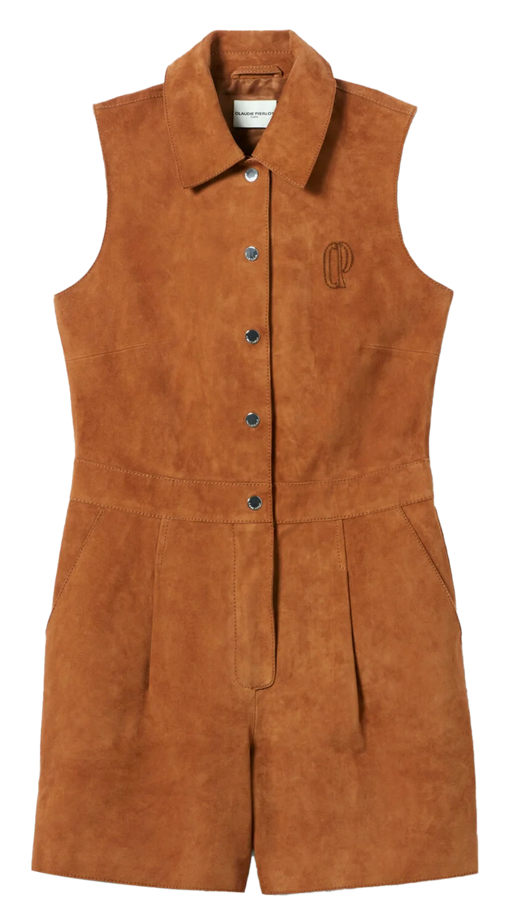 Combi-short en cuir velours CLAUDIE PIERLOT Beige