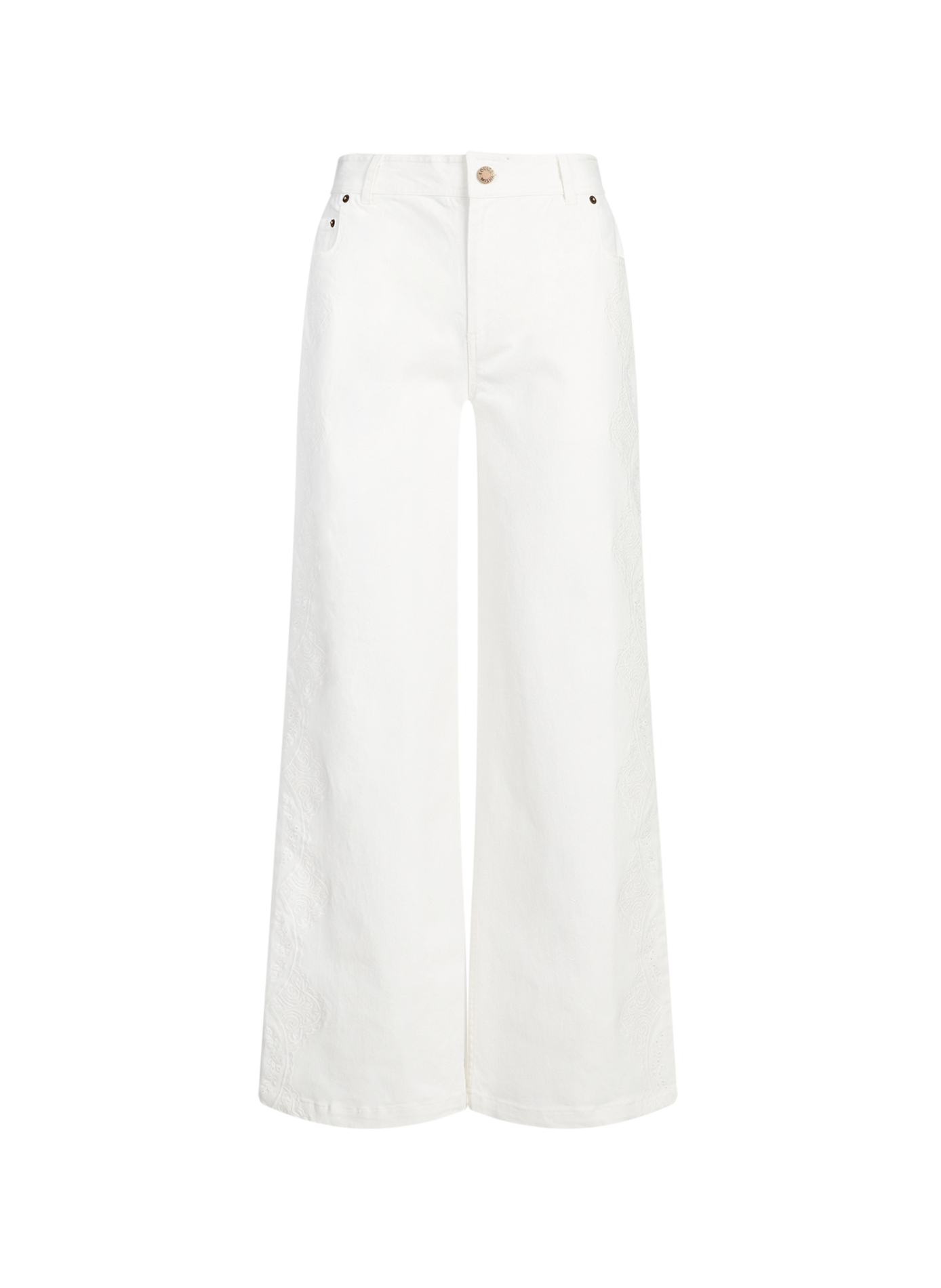 Jean droit Solange en coton mélangé LOUISE MISHA White