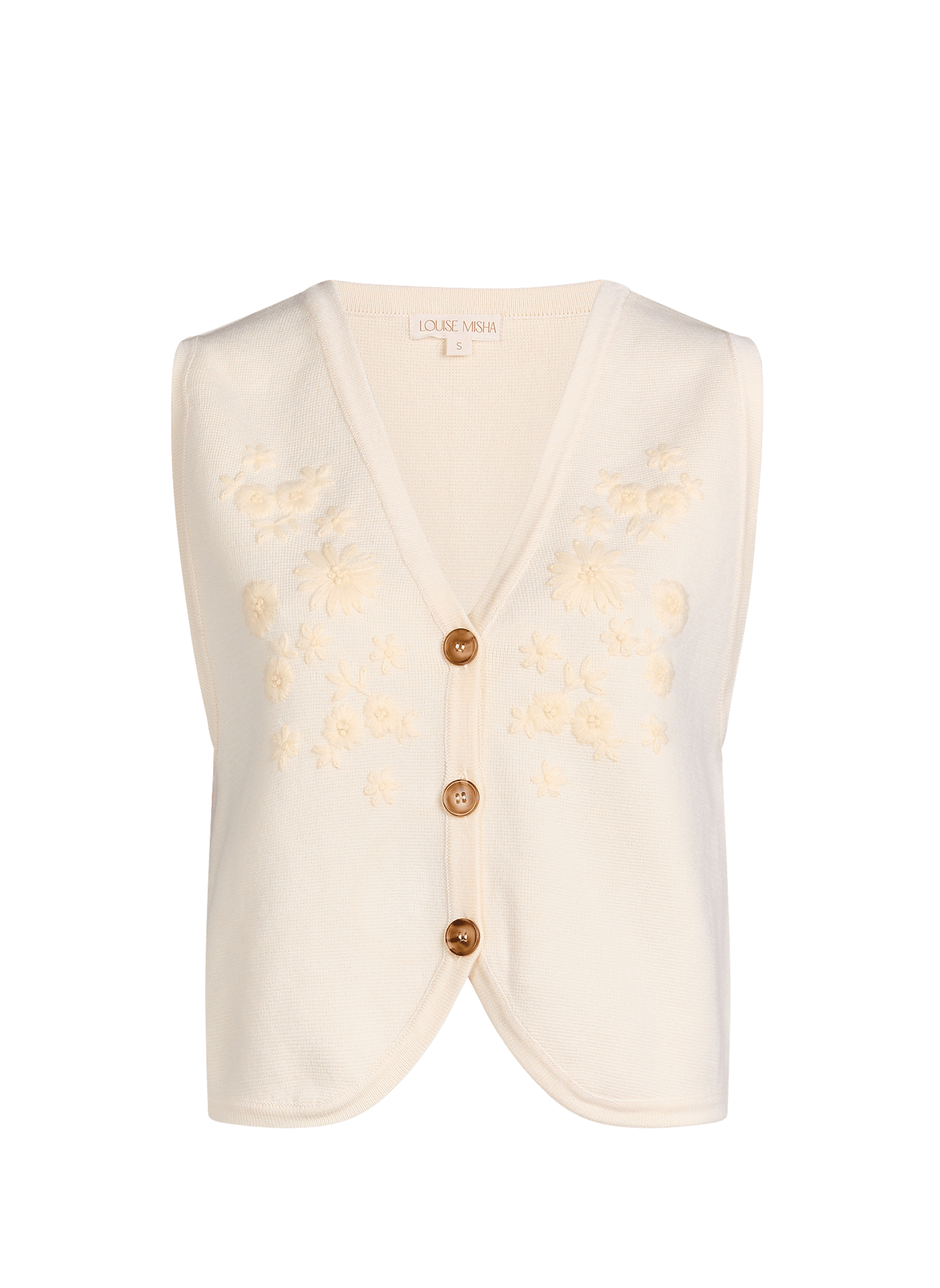 Cardigan Ibinka sans manches LOUISE MISHA Blanc