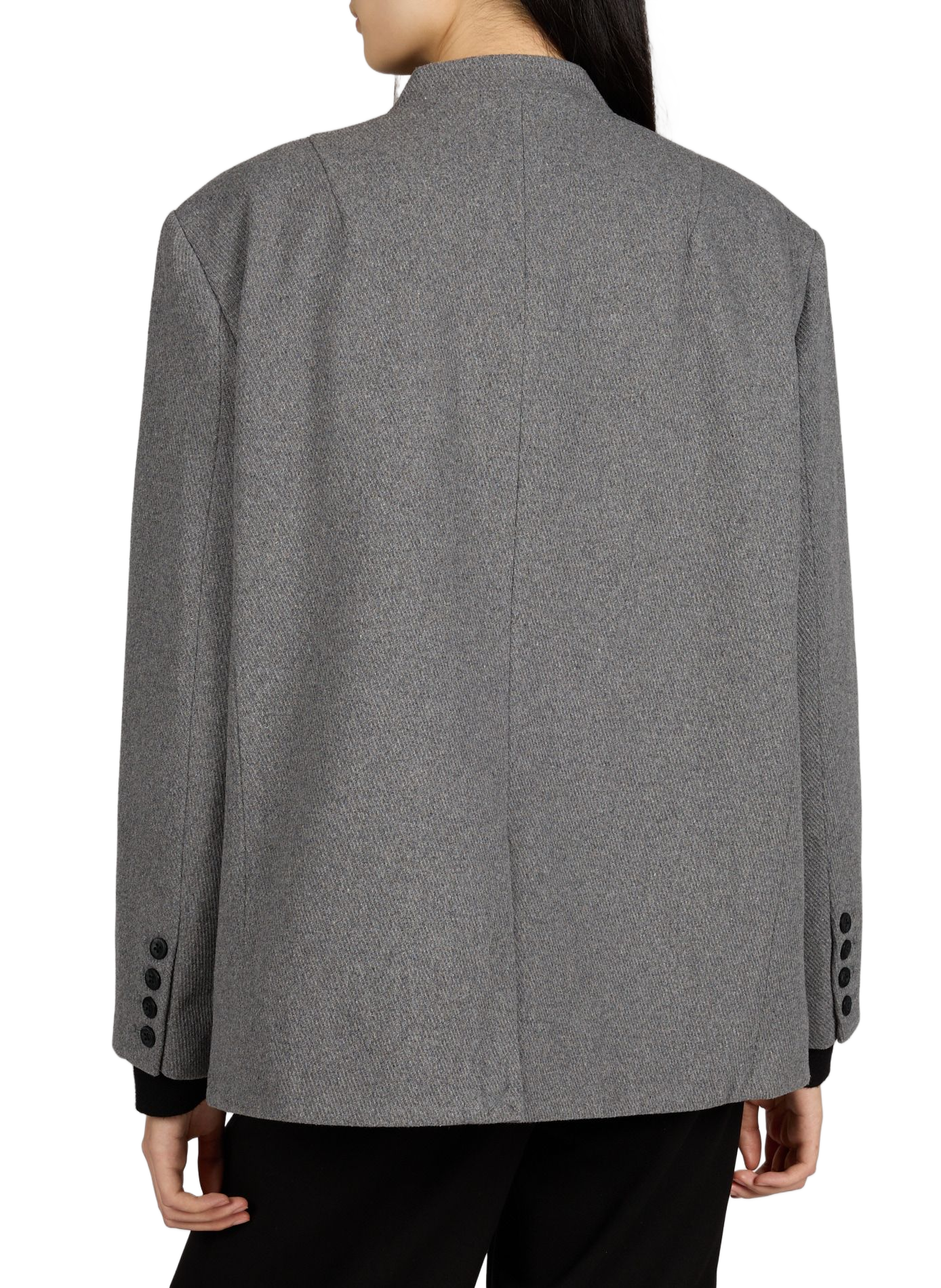 Tweed V-neck jacket OBJECT Grey