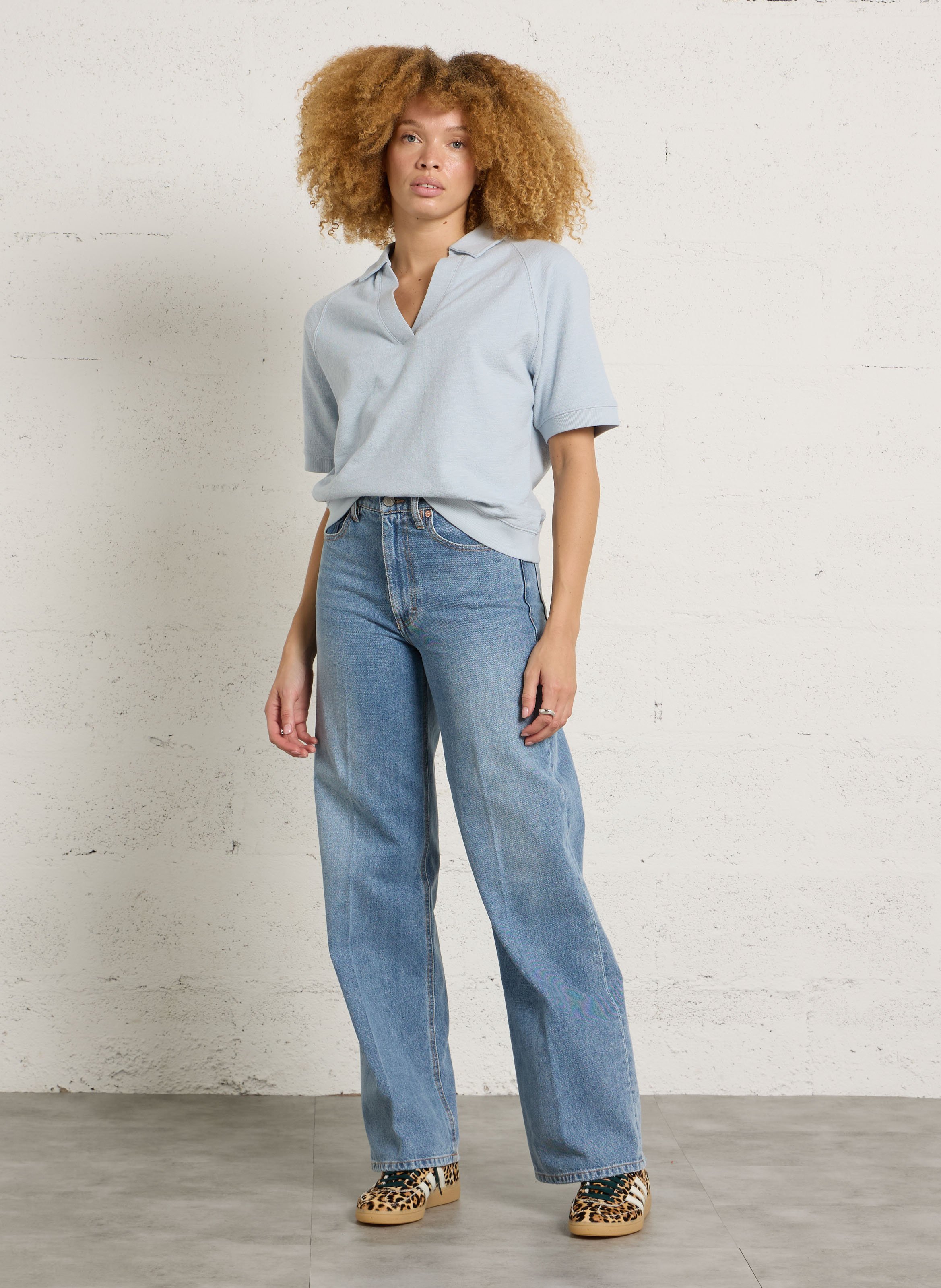 Tee-shirt ample en coton lexy MAISON 123 Bleu