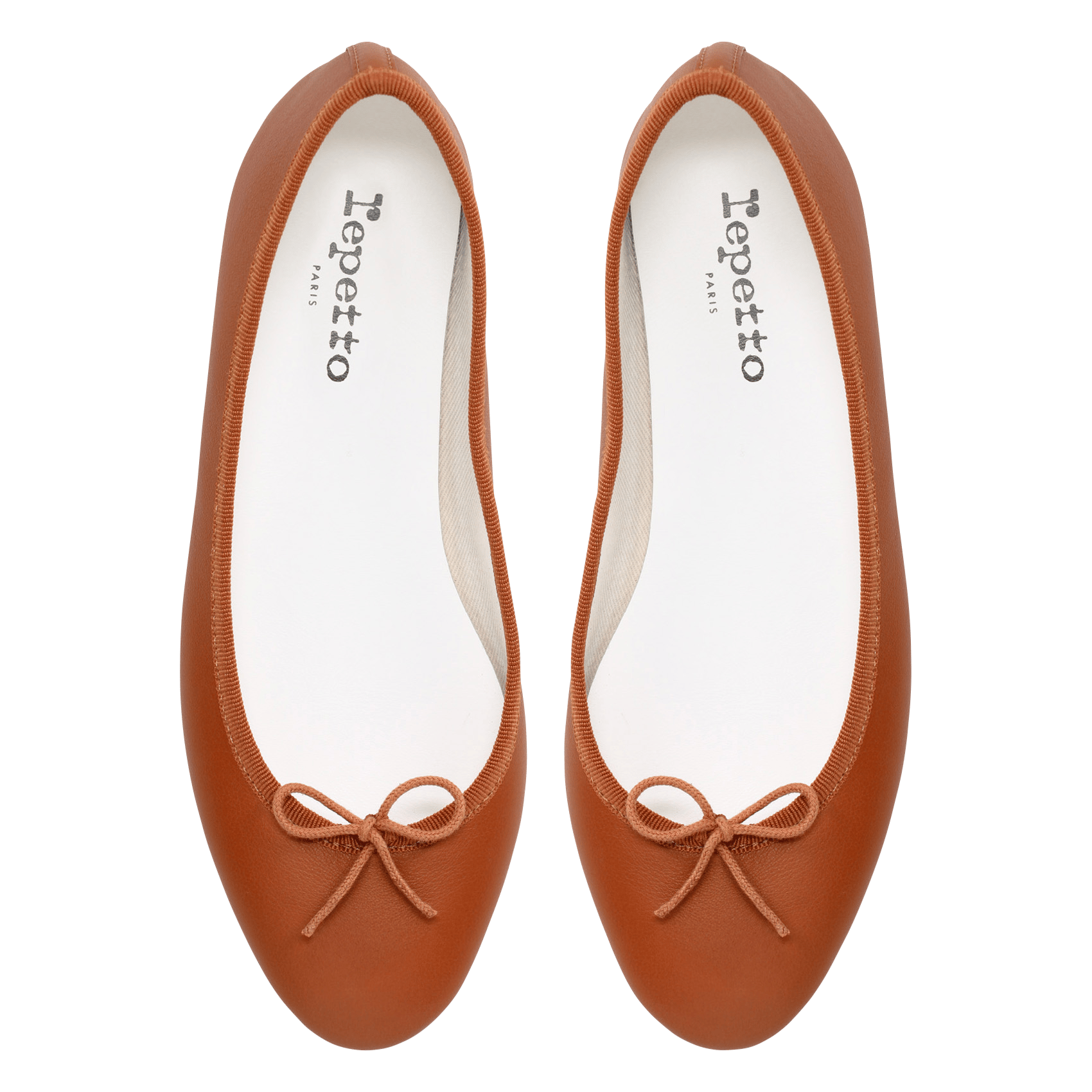 Ballerines en cuir cendrillon REPETTO Marron