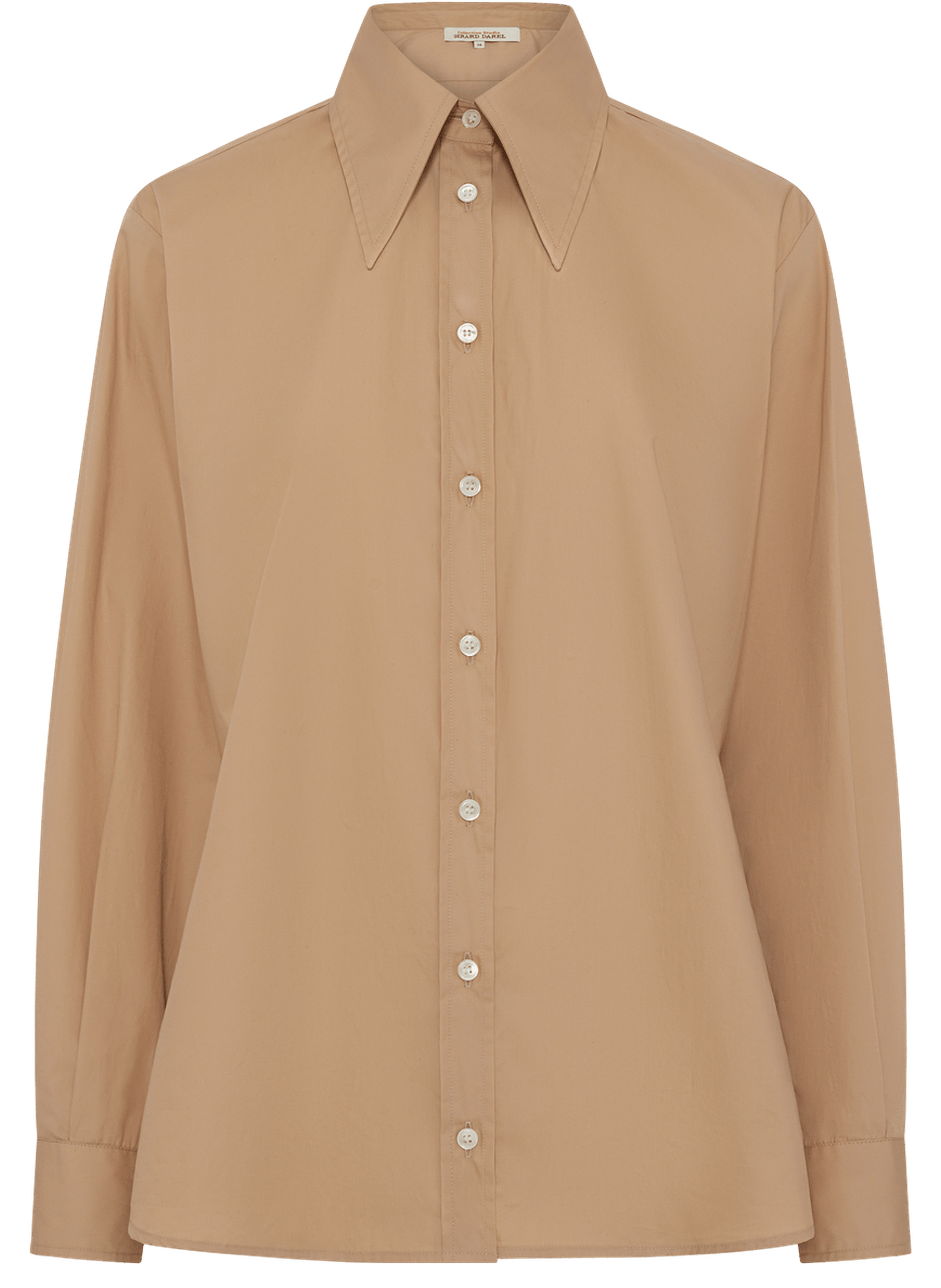 Chemise en popeline de coton - cyrah GERARD DAREL Beige