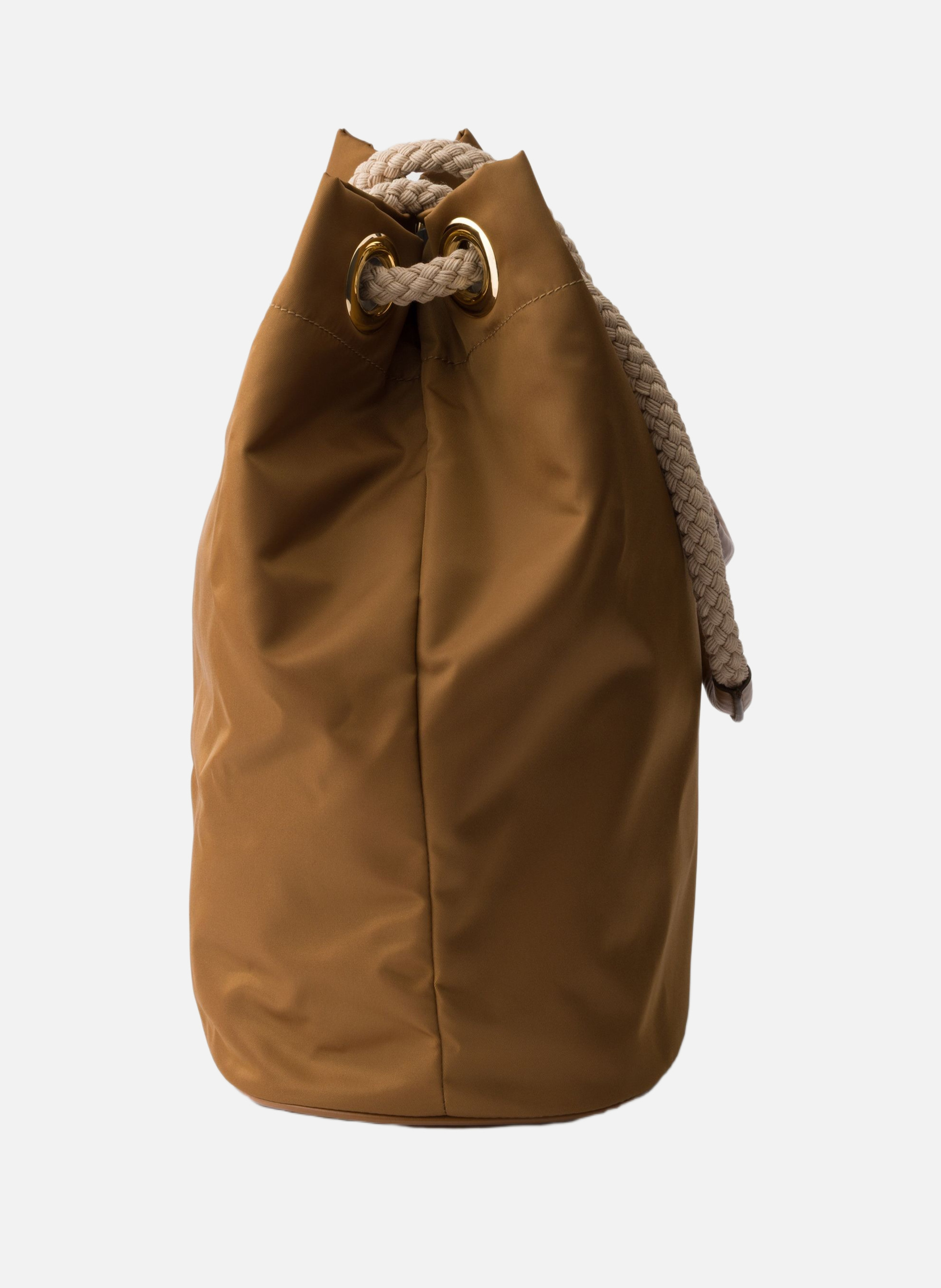 Grand sac seau prada mariner en re-nylon PRADA Marron