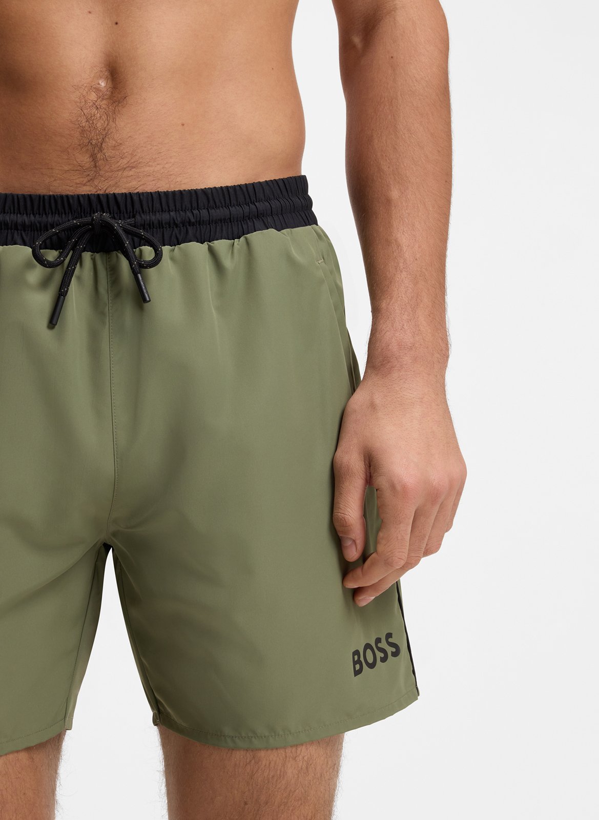 Short de bain BOSS Kaki