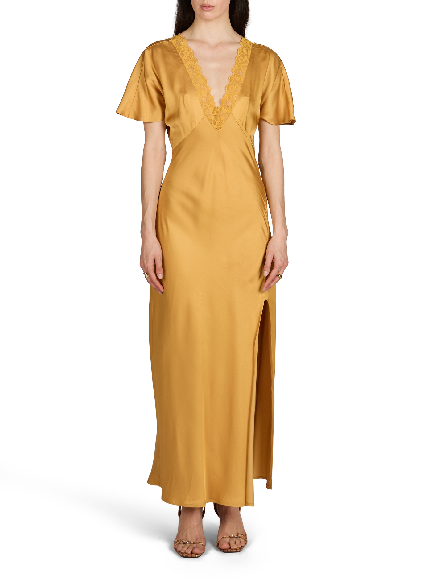 Robe longue Visomera fluide VILA Jaune