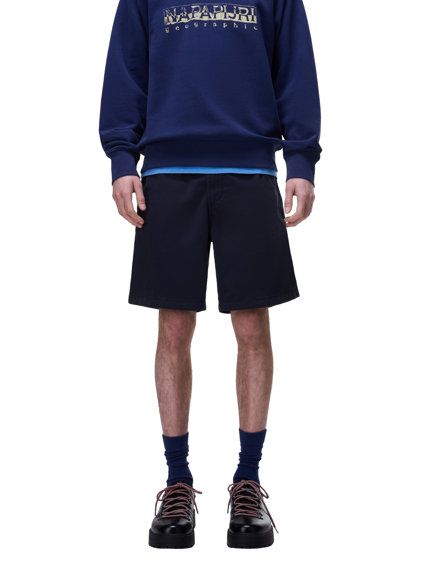 Short droit N-Hyperion en coton NAPAPIJRI Bleu