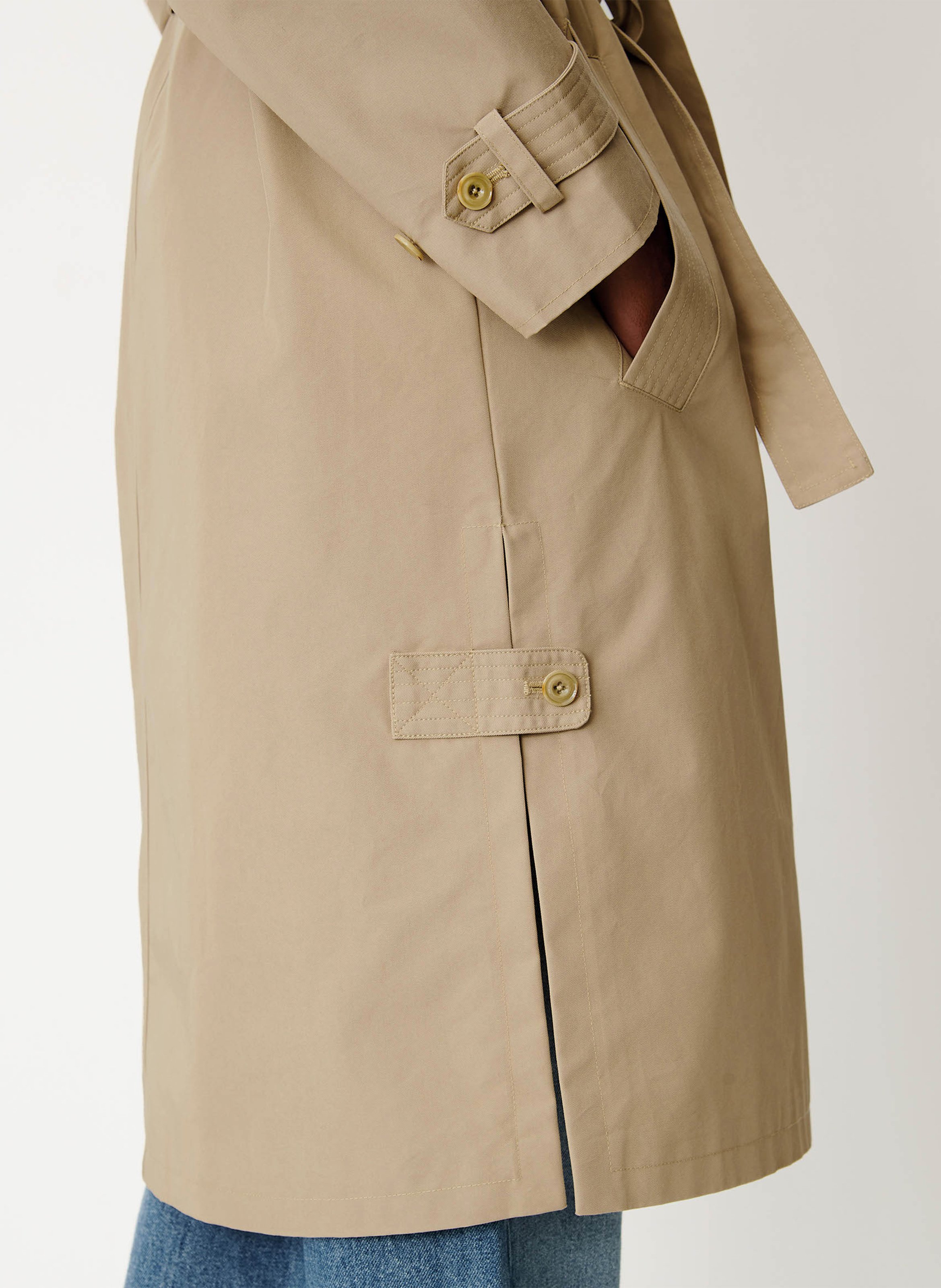 Trench long en coton mélangé trenchliss SESSUN Beige