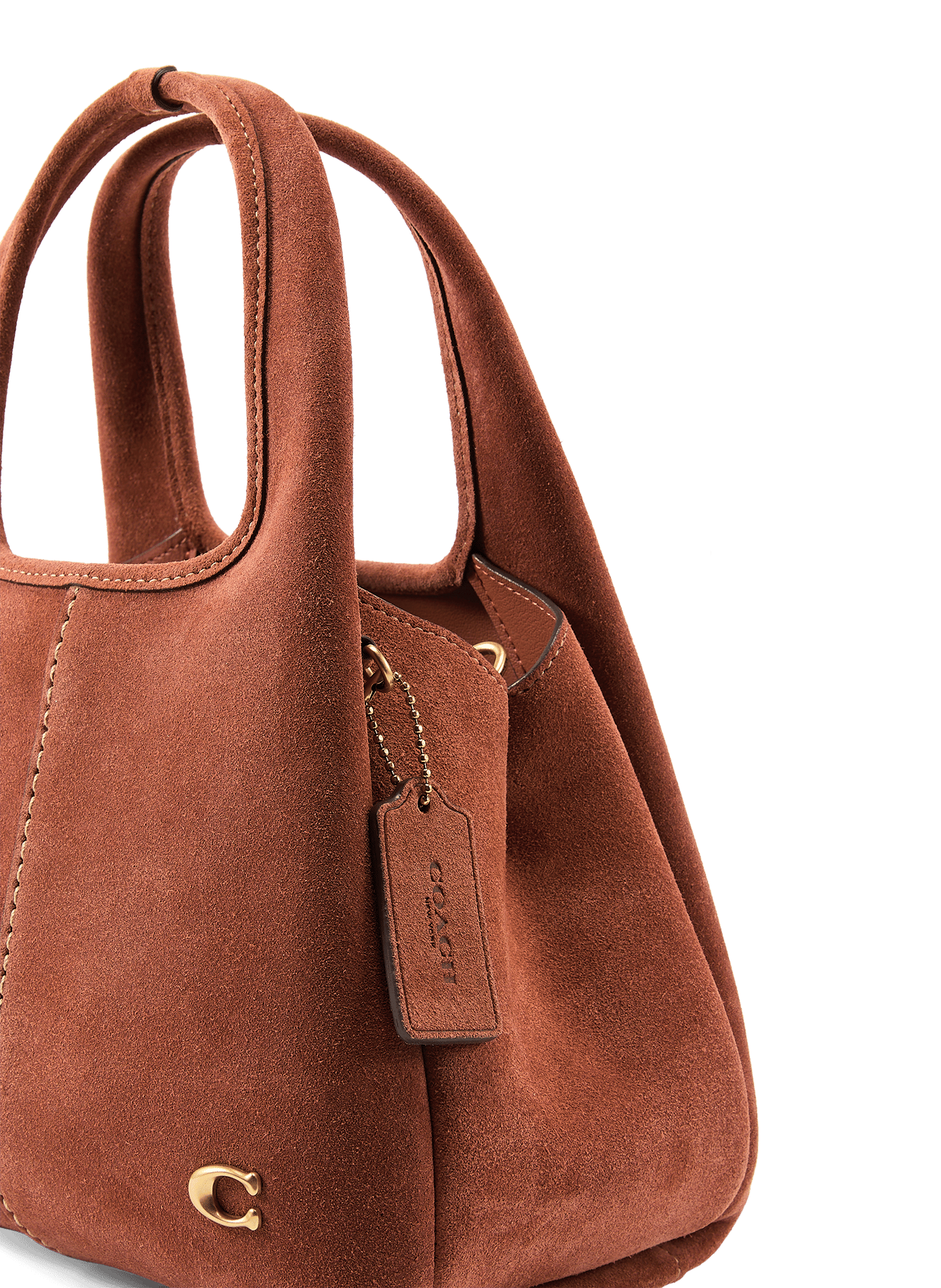 Sac à main en cuir Lana COACH Marron
