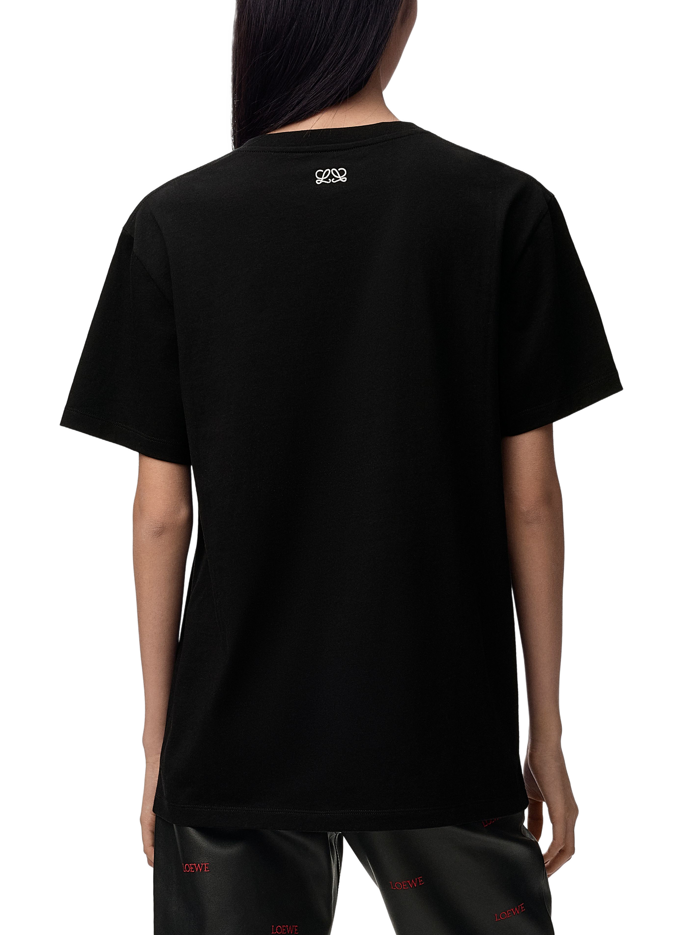 Kapsel 180 Jahre - Klassisches bedrucktes Baumwoll-T-Shirt LOEWE Schwarz