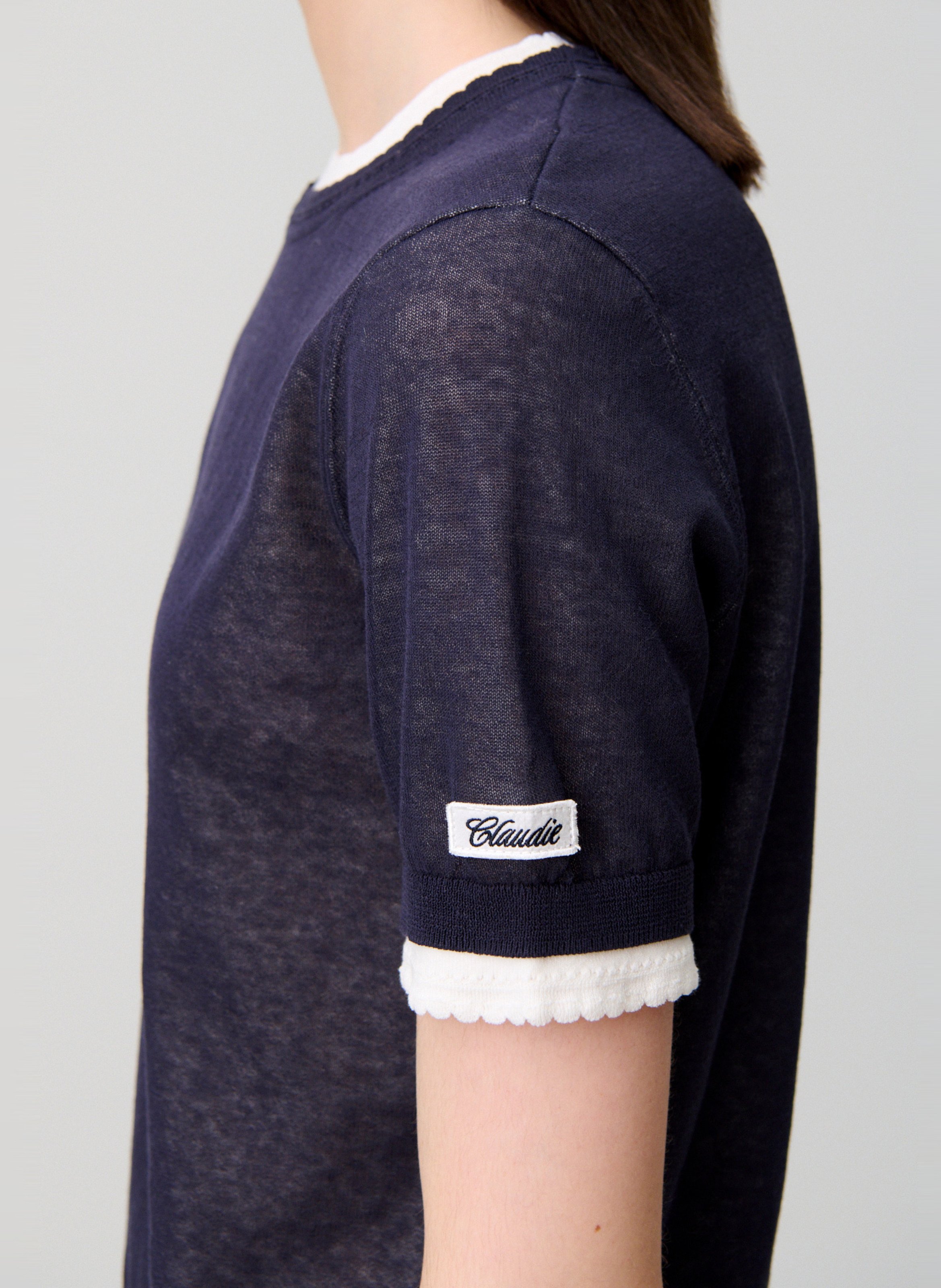 Pull droit en coton mélangé CLAUDIE PIERLOT Noir