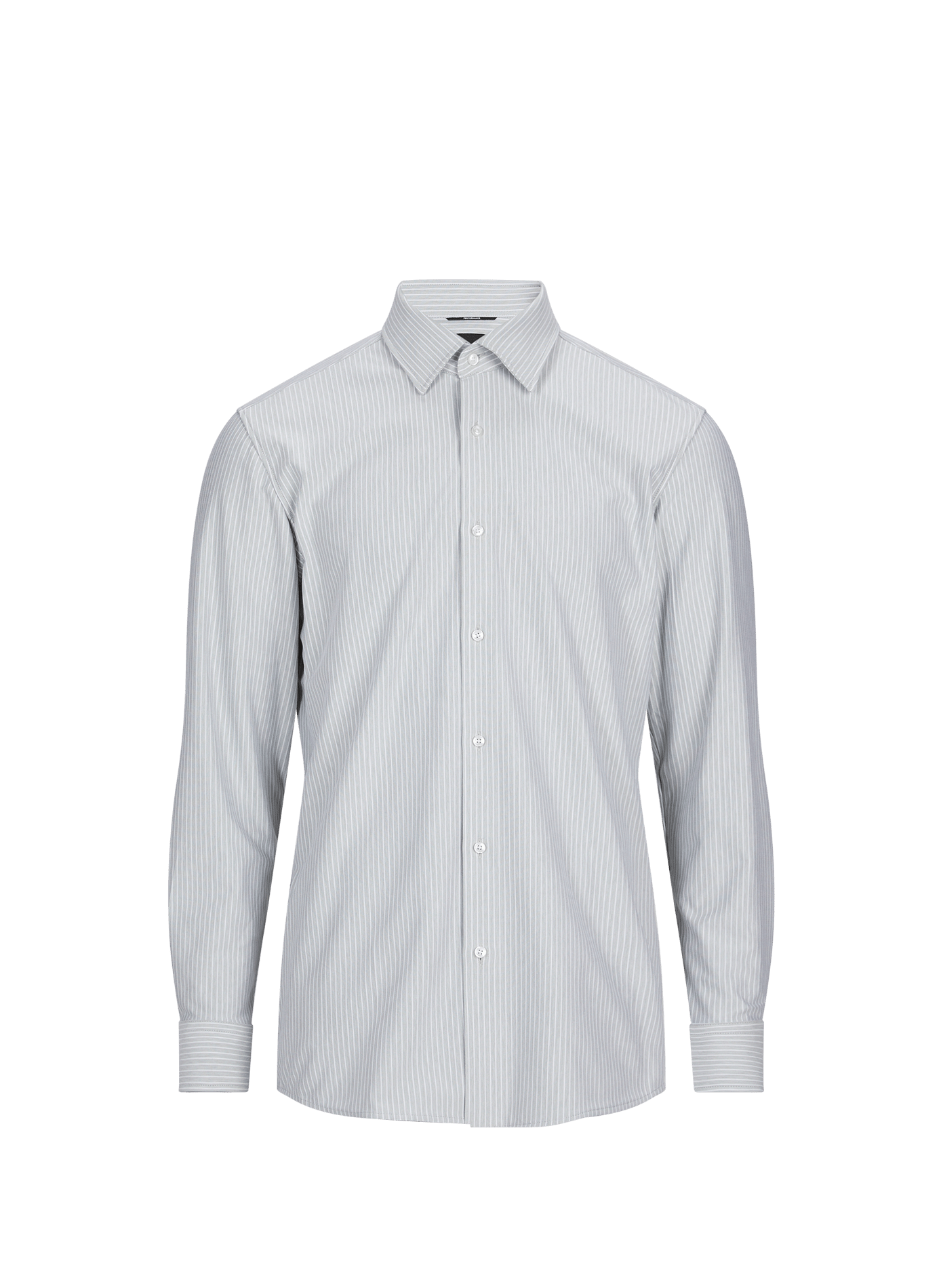 Striped long-sleeve shirt in blended cotton BOSS Beige