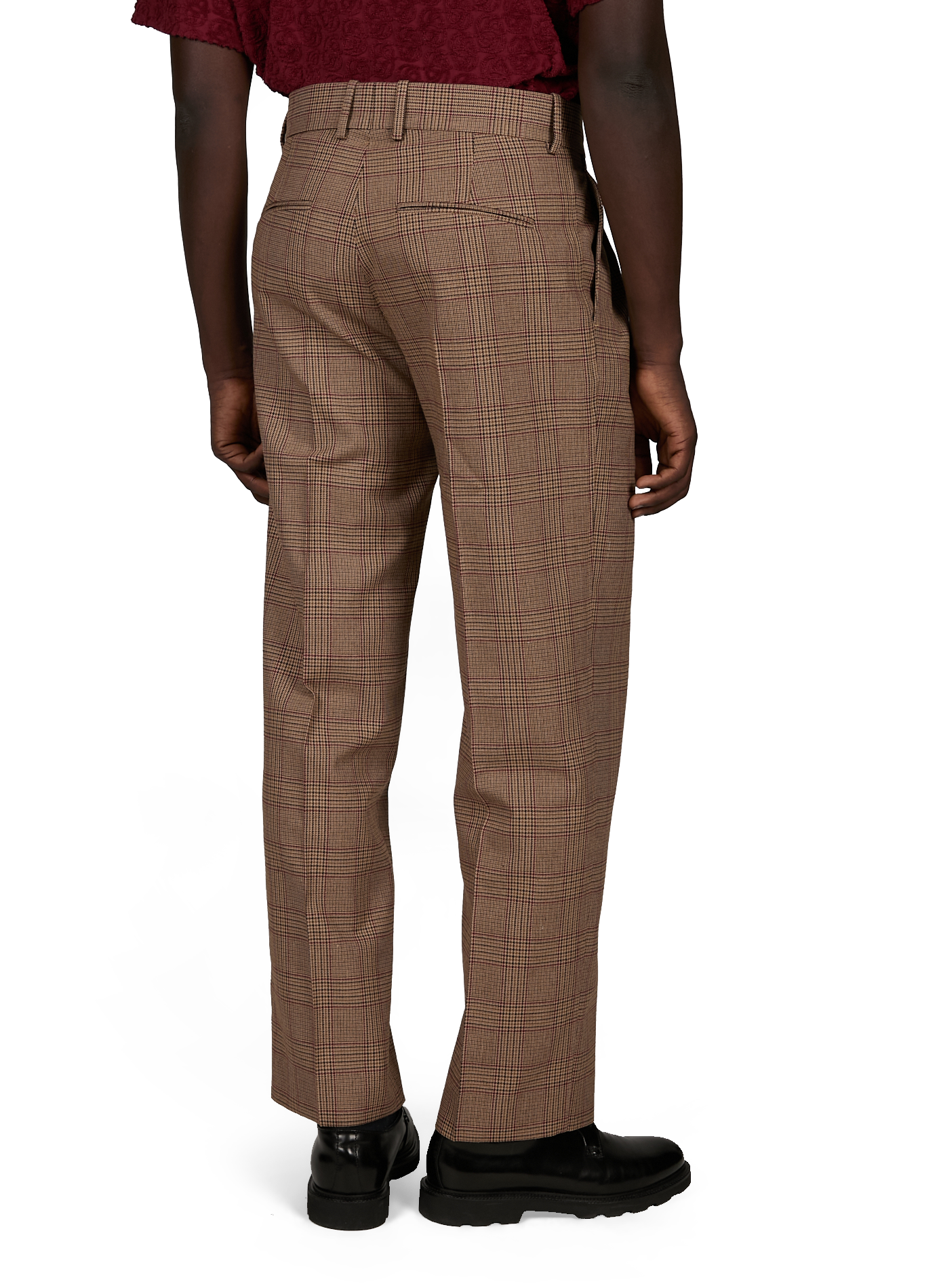 Prince of Wales Checkered Golf Pants | Brown DROLE DE MONSIEUR Men