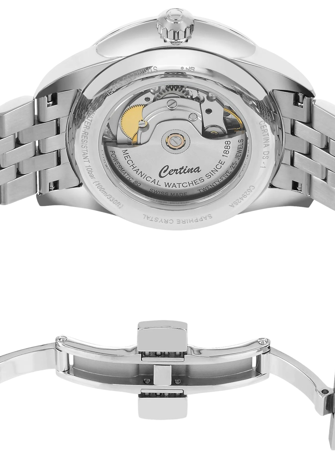 Montre automatique DS-1 en acier inoxydable CERTINA Bleu