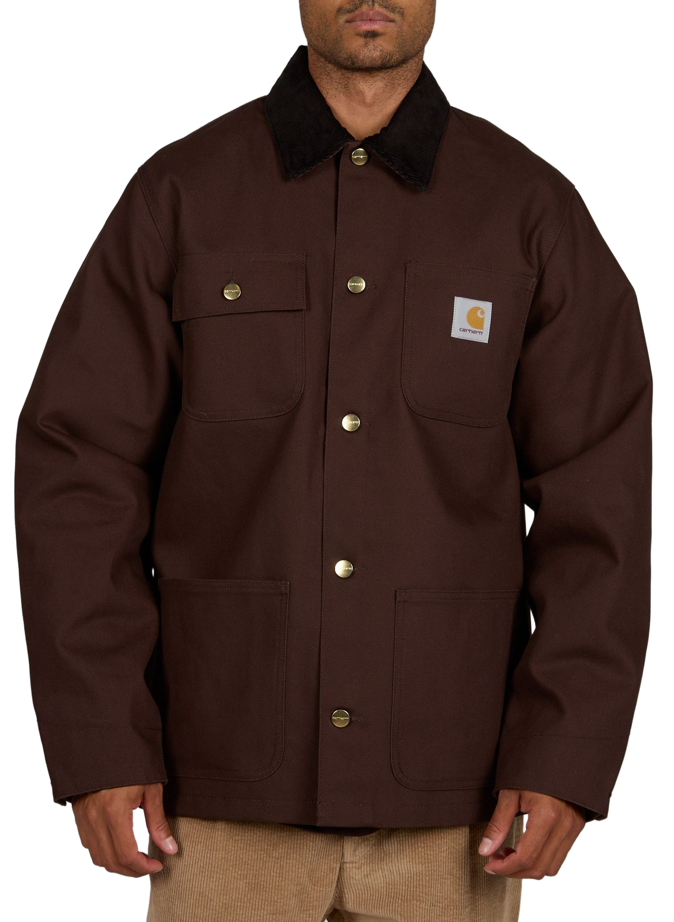 Jack met klassieke kraag van katoen CARHARTT WIP Bruin