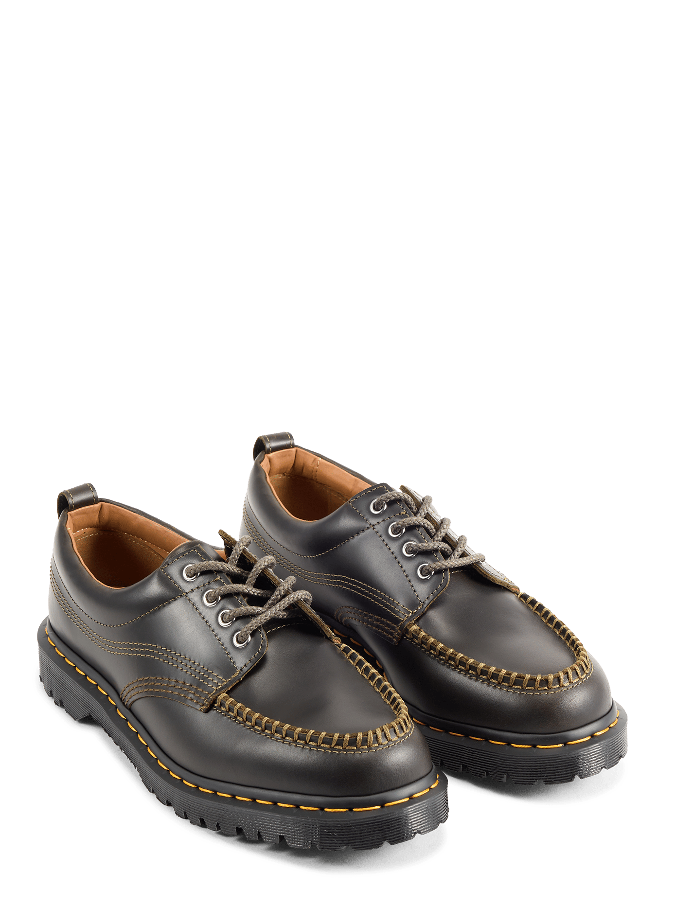 Derbies Lowell met contraststiksels DR. MARTENS Kaki