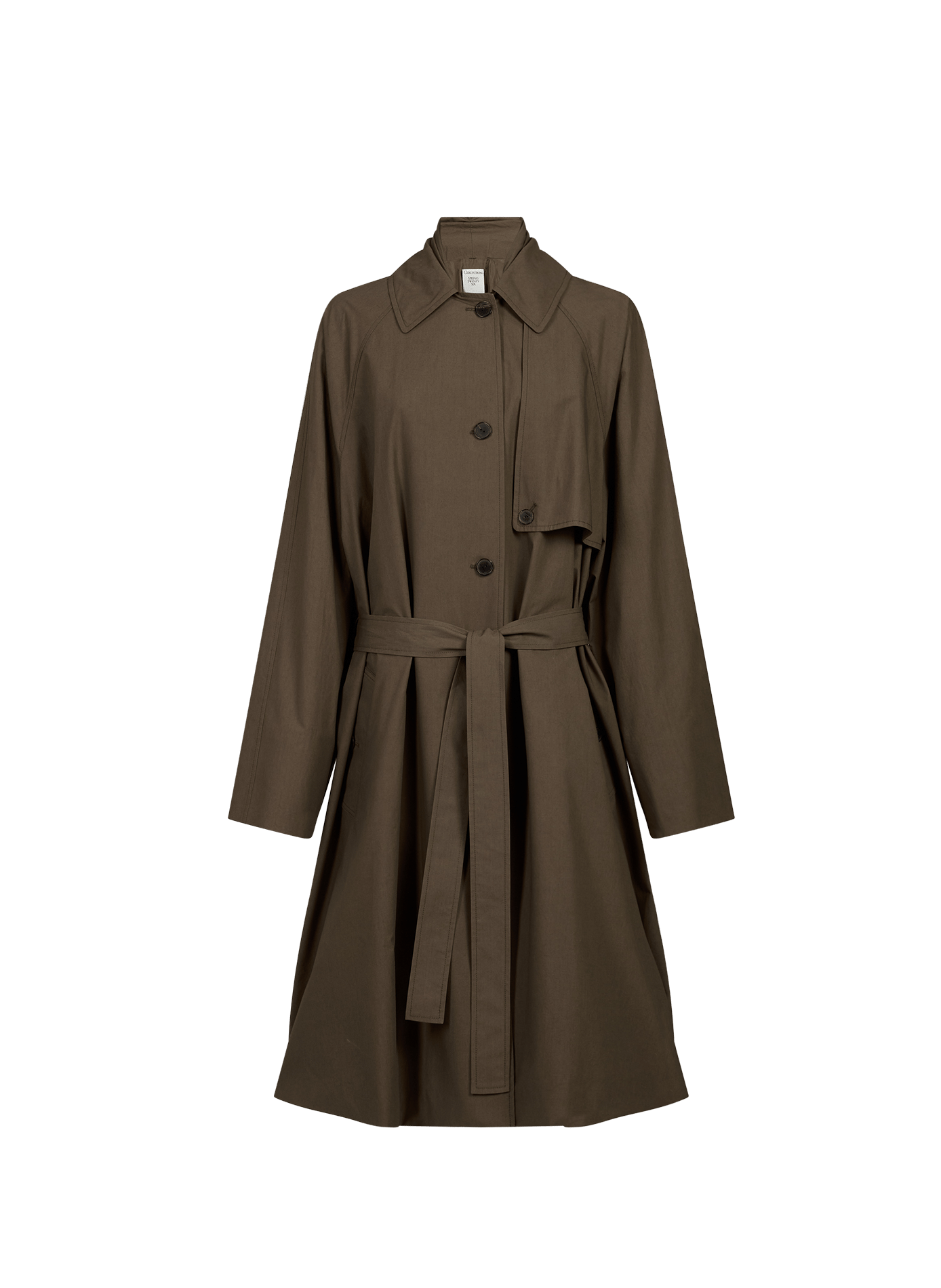 Gürtel-Daunenmantel aus Baumwolle CALVIN KLEIN COLLECTION Grau