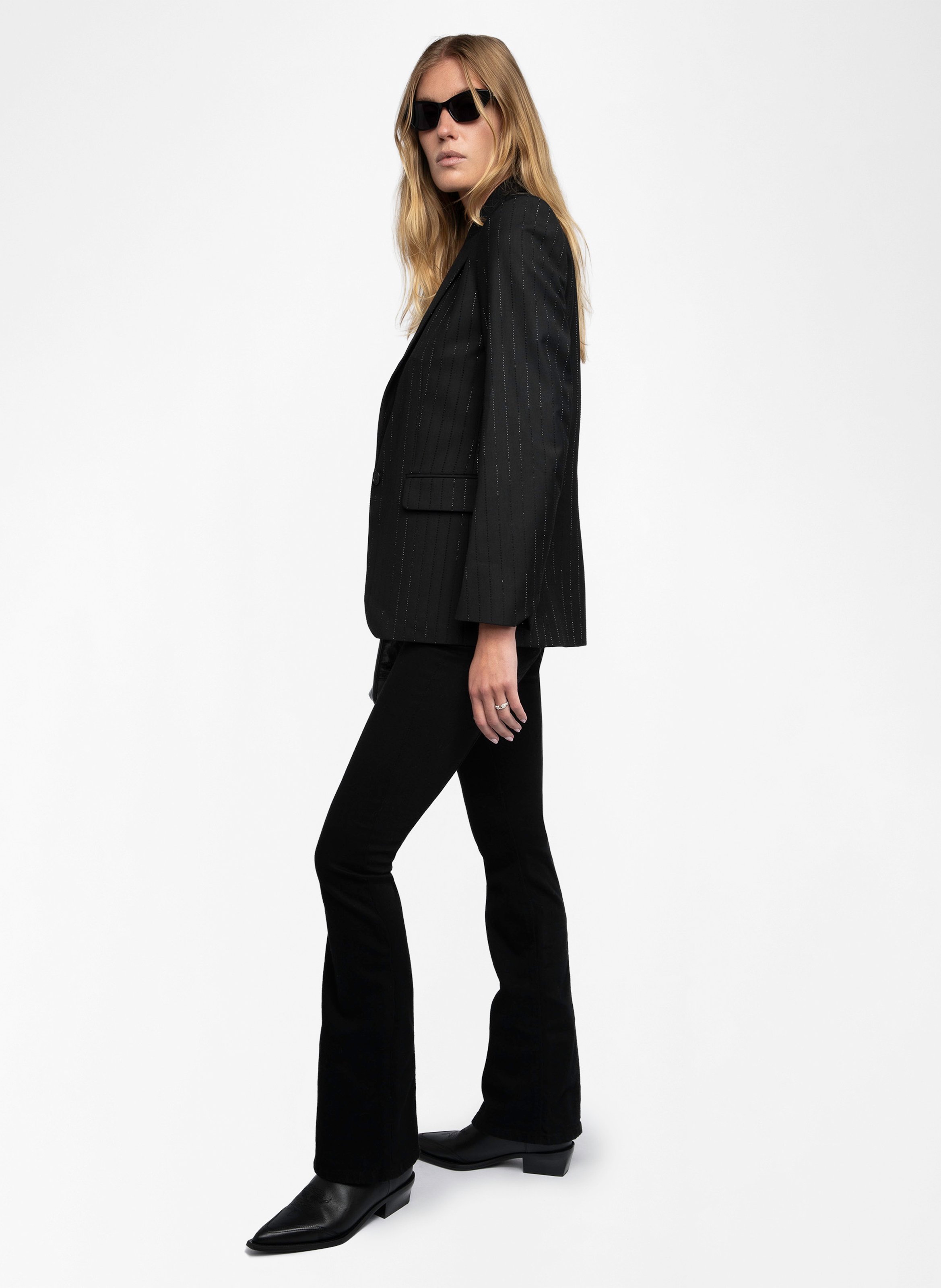Blazer droit à strass valse ZADIG&VOLTAIRE Noir