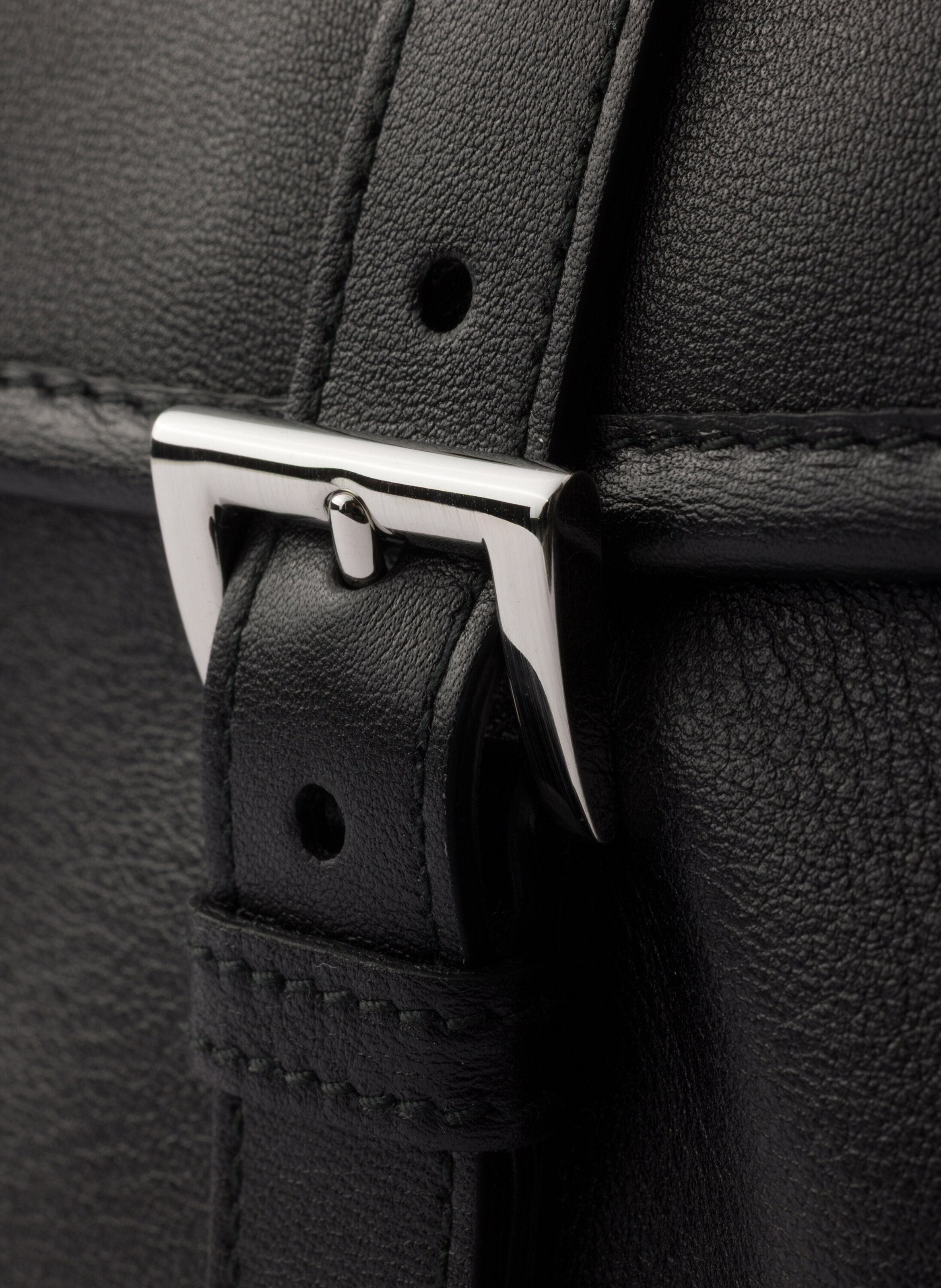 Sac porté épaule en cuir PRADA Noir