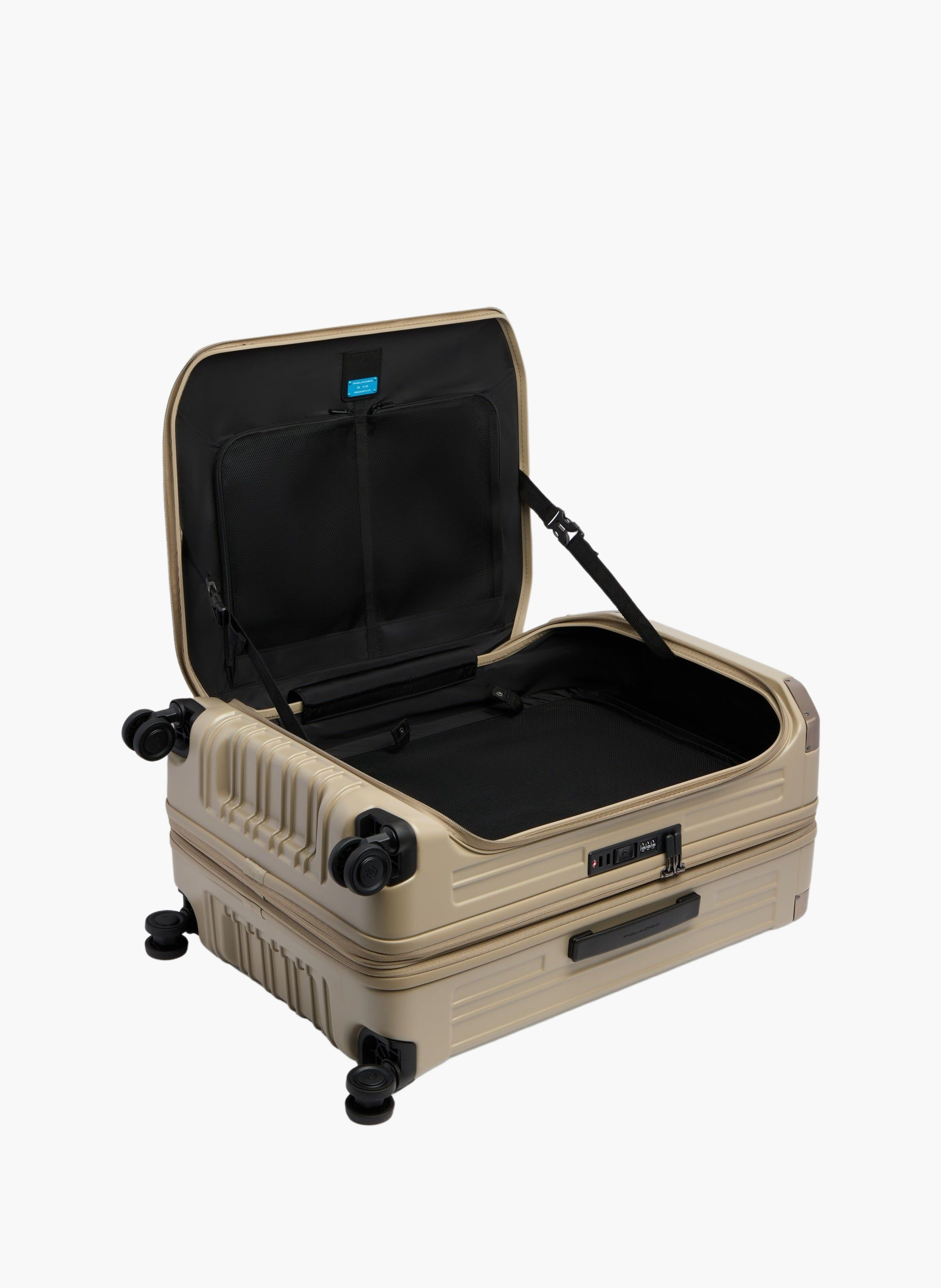 Valise taille moyenne à 4 roues expansible PIQUADRO Beige