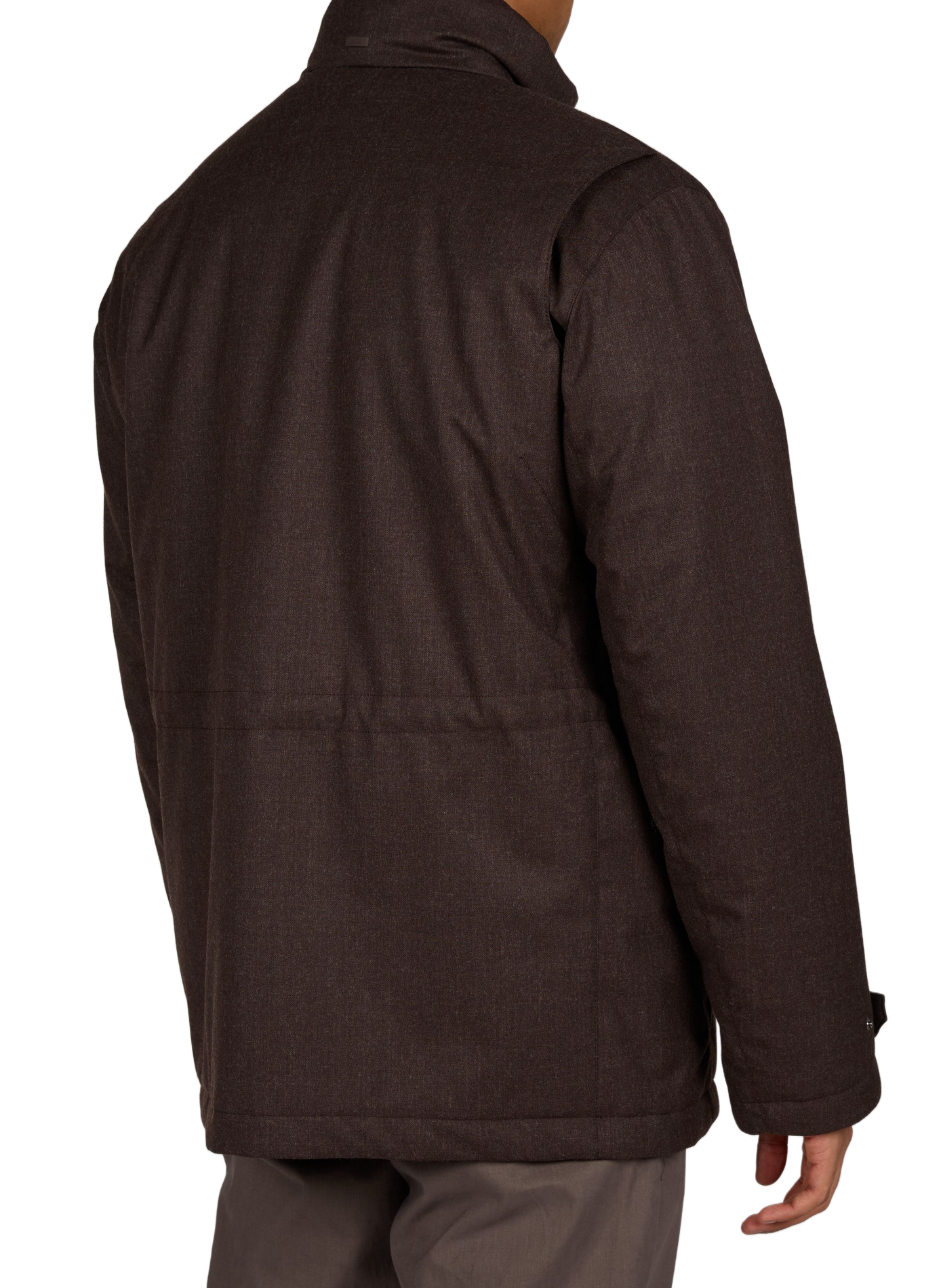 Gerader Mantel mit Stehkragen HERNO Braun