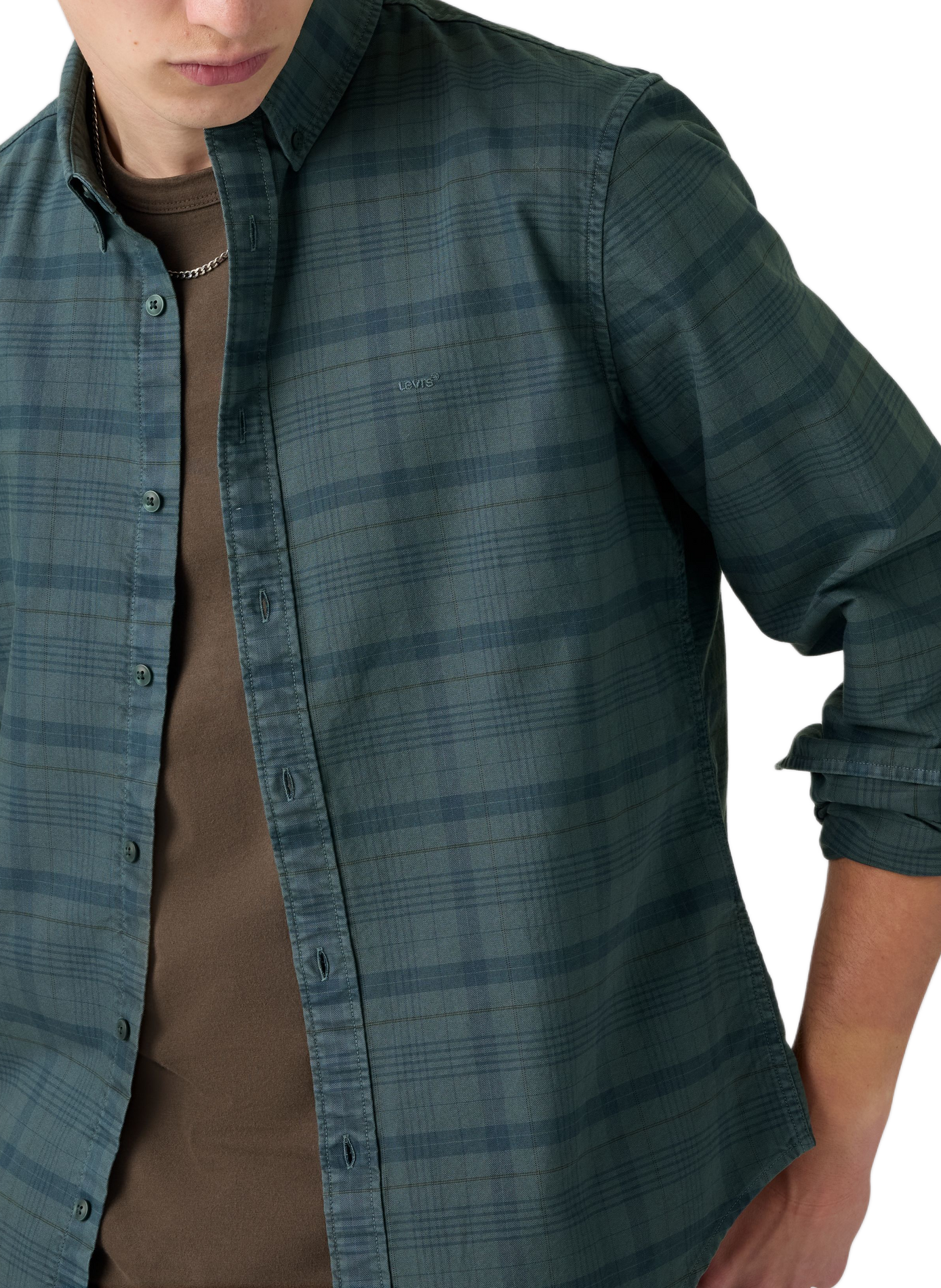 Straight shirt with American collar in cotton LEVI'S Green