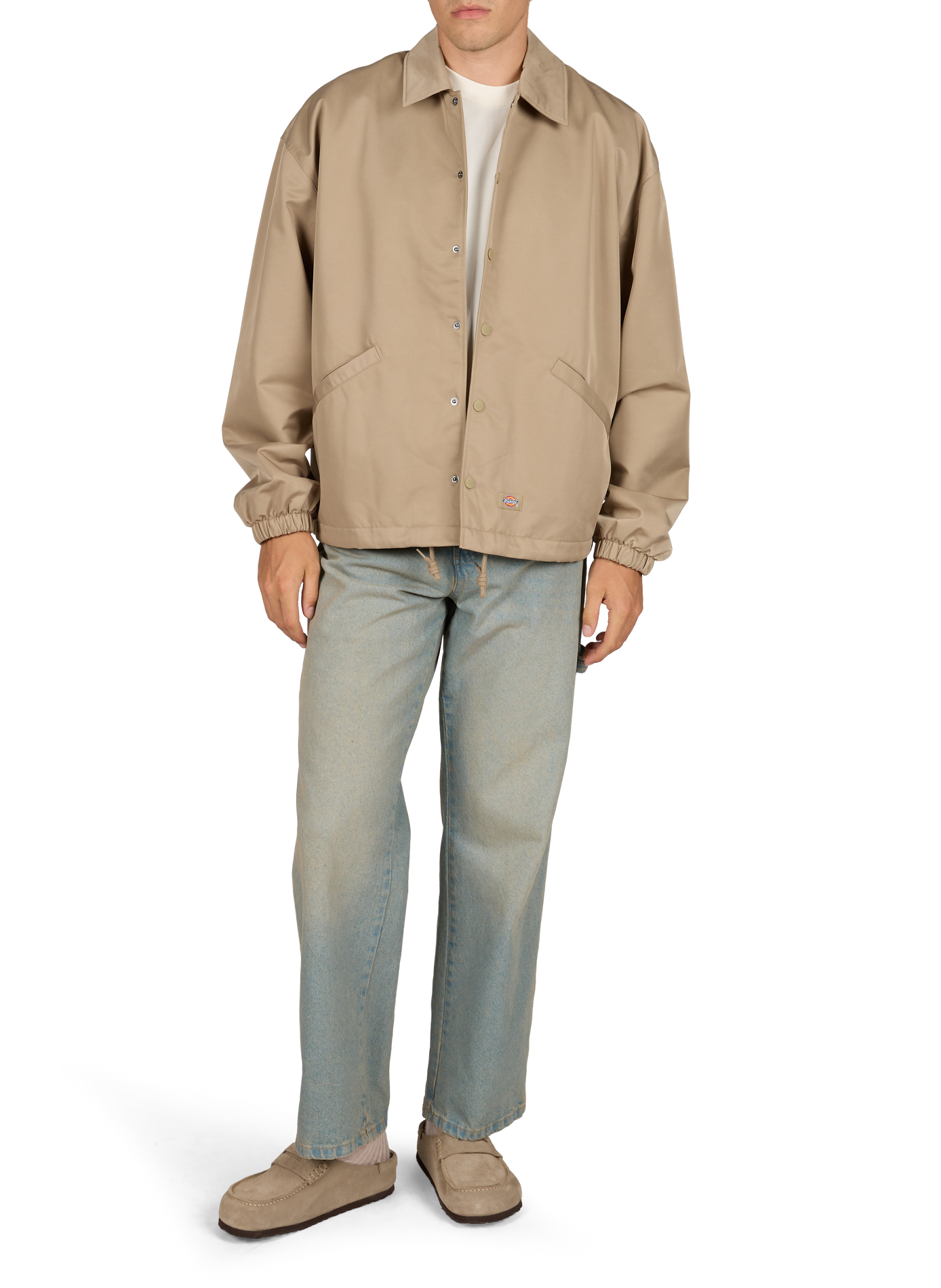 Veste droite boutonnée à col classique  DICKIES Kaki
