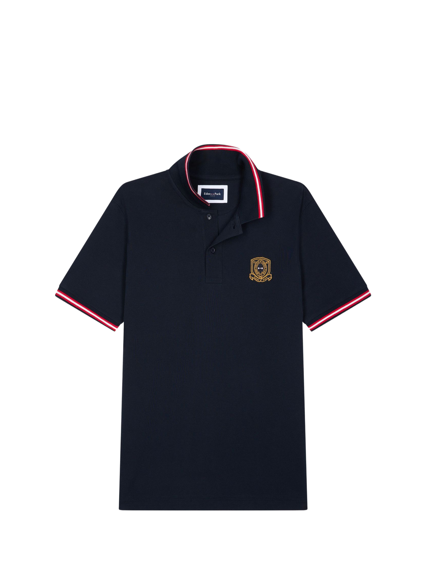 Polo droit à logo brodé en coton EDEN PARK Blue