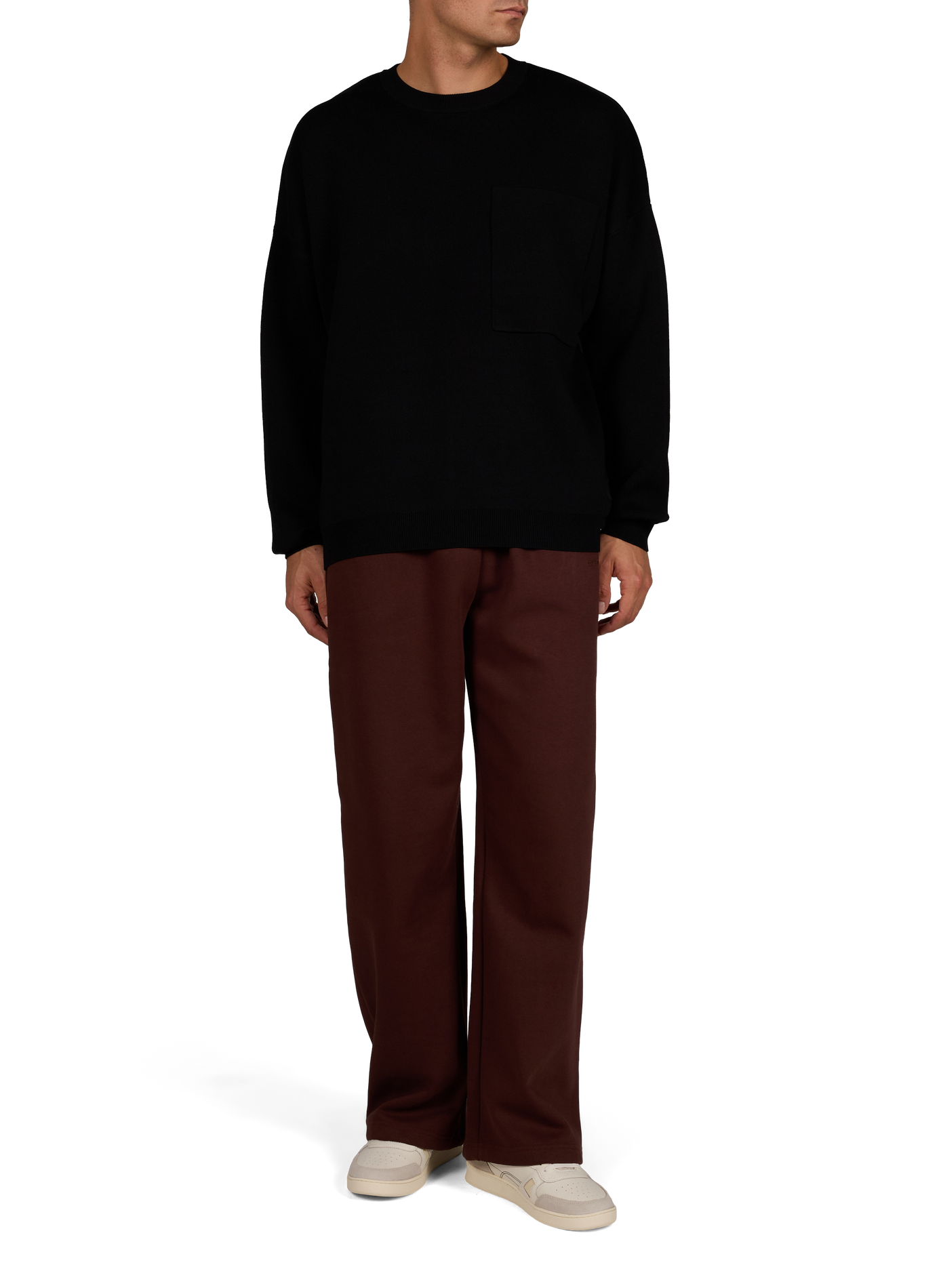Oversized round neck sweater GERTRUDE Black
