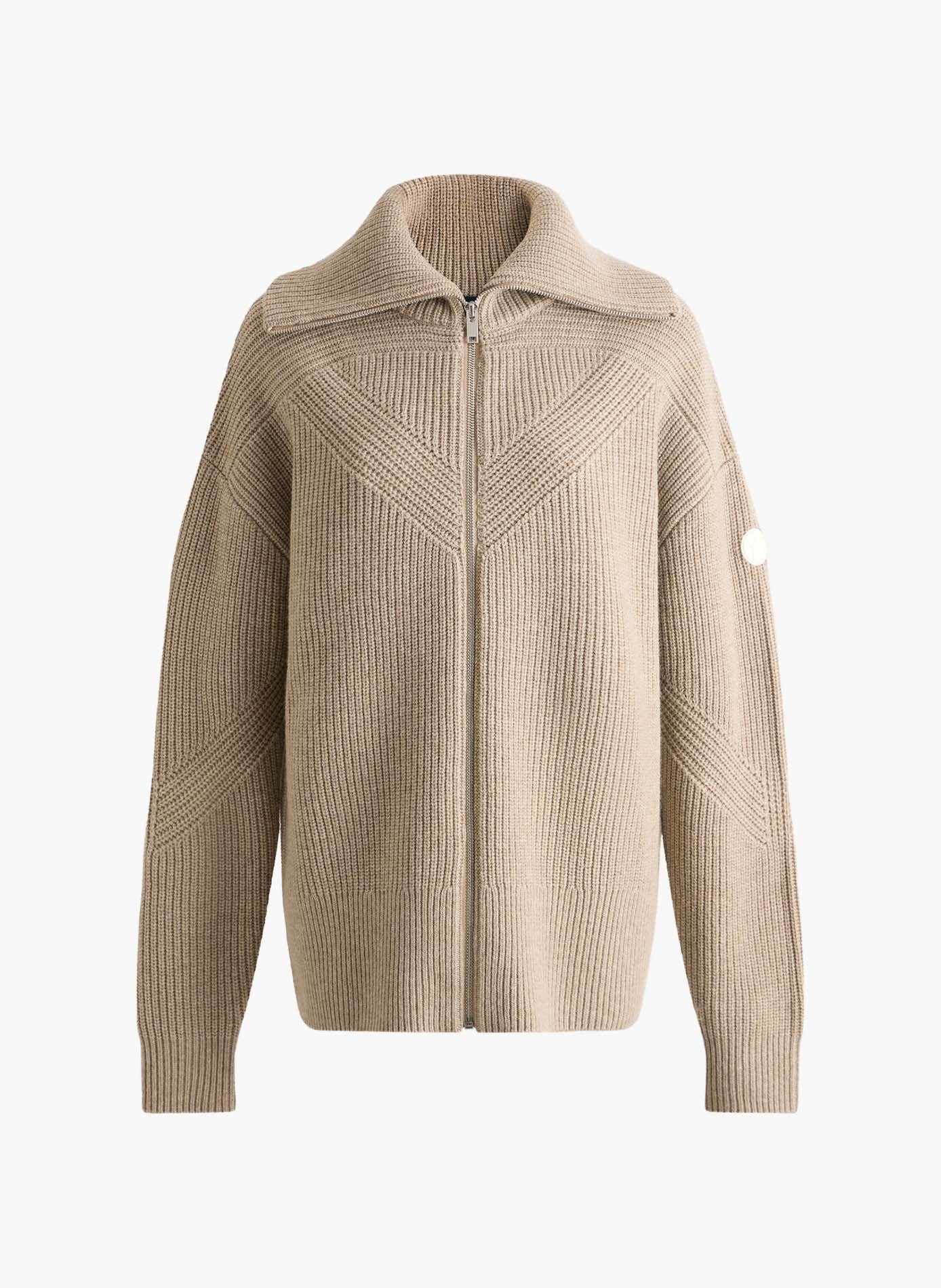 Gilet hesyala col polo coupe regular FUSALP Beige