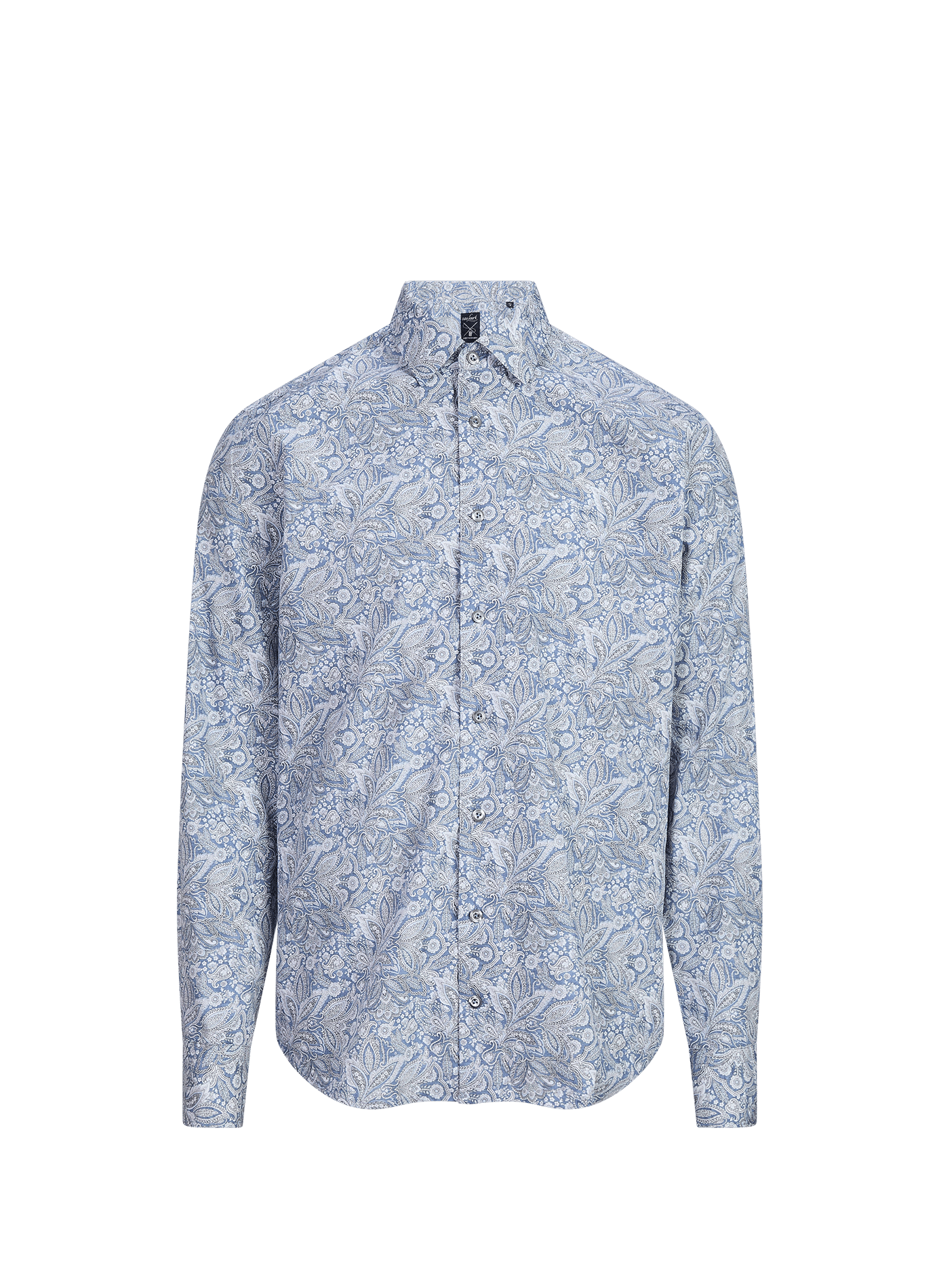 Printed straight cotton shirt VAN LAACK Blue