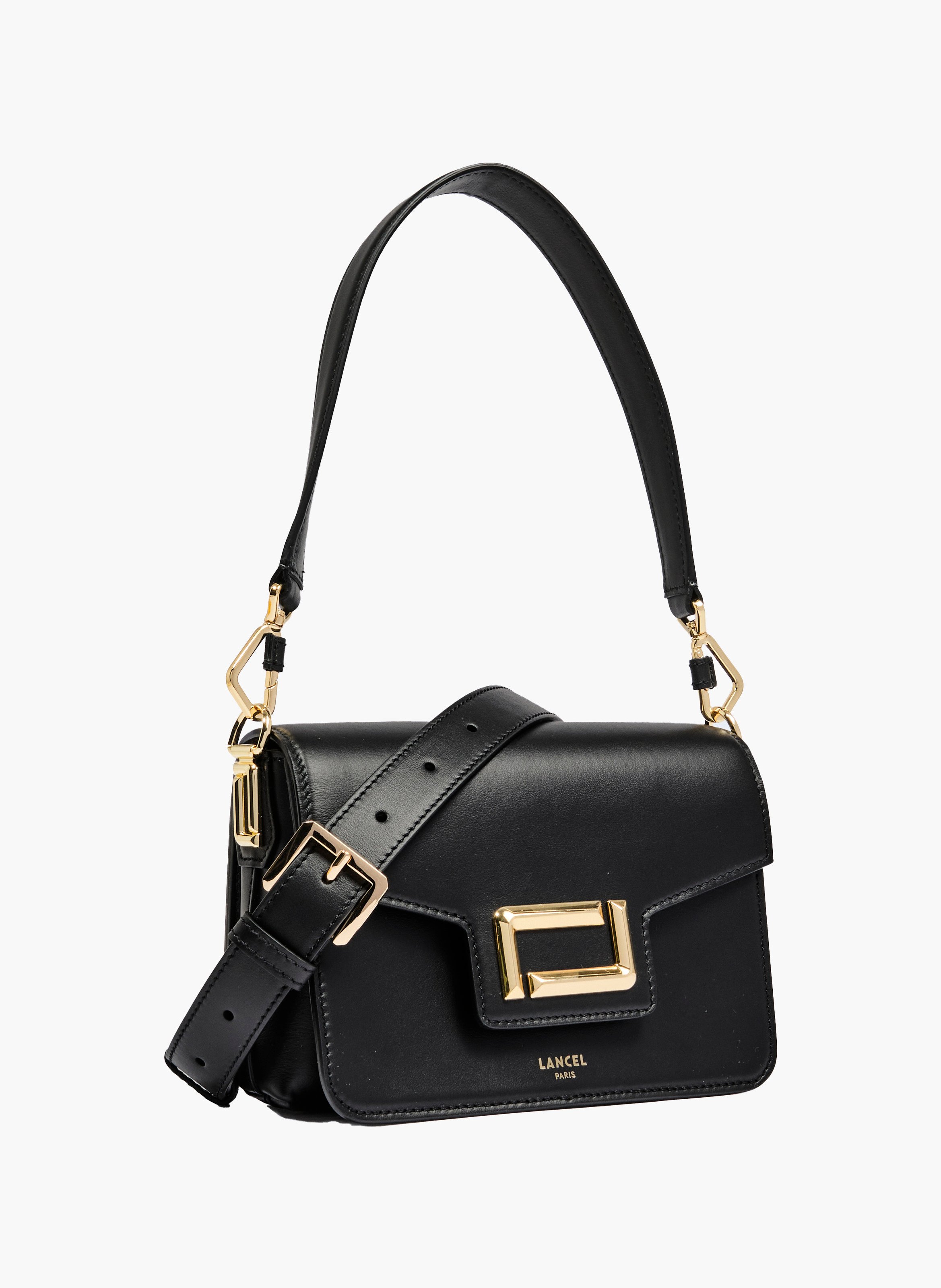Sac rabat s angèle de lancel en cuir LANCEL Noir