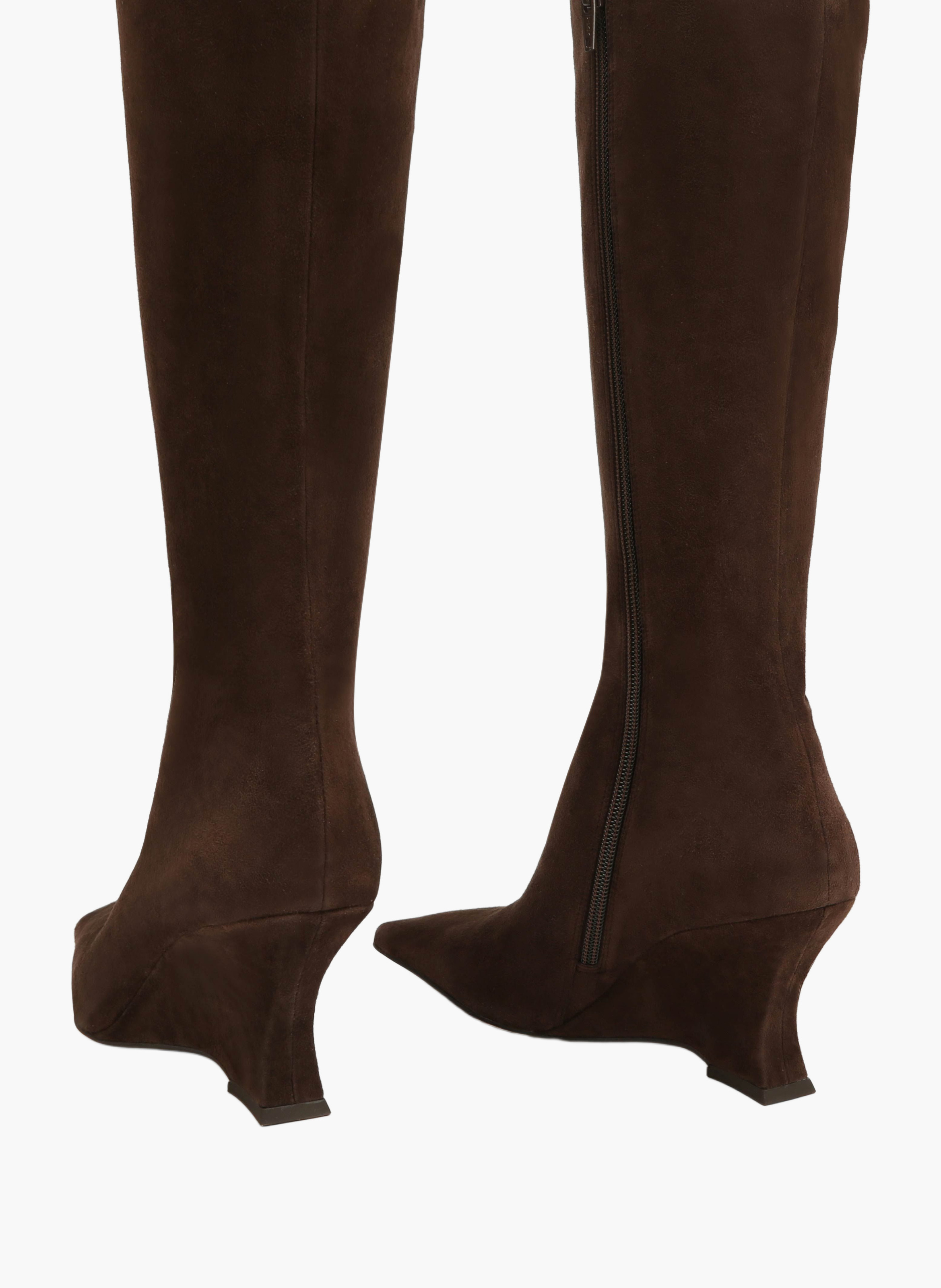 Bottines hattie en daim NAKED WOLFE Marron