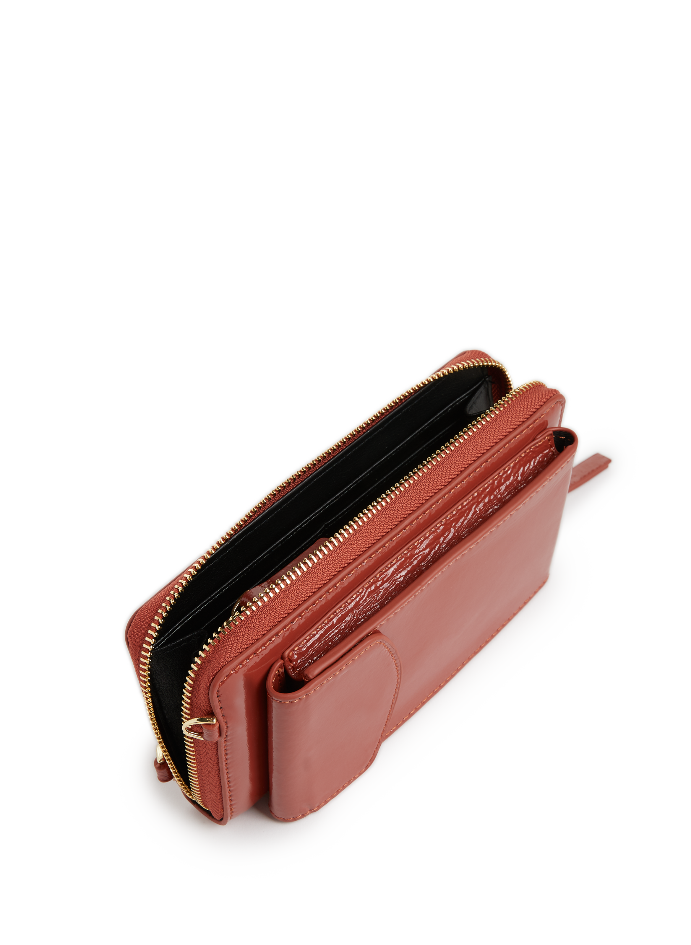 Patent leather wallet SAISON 1865 Orange