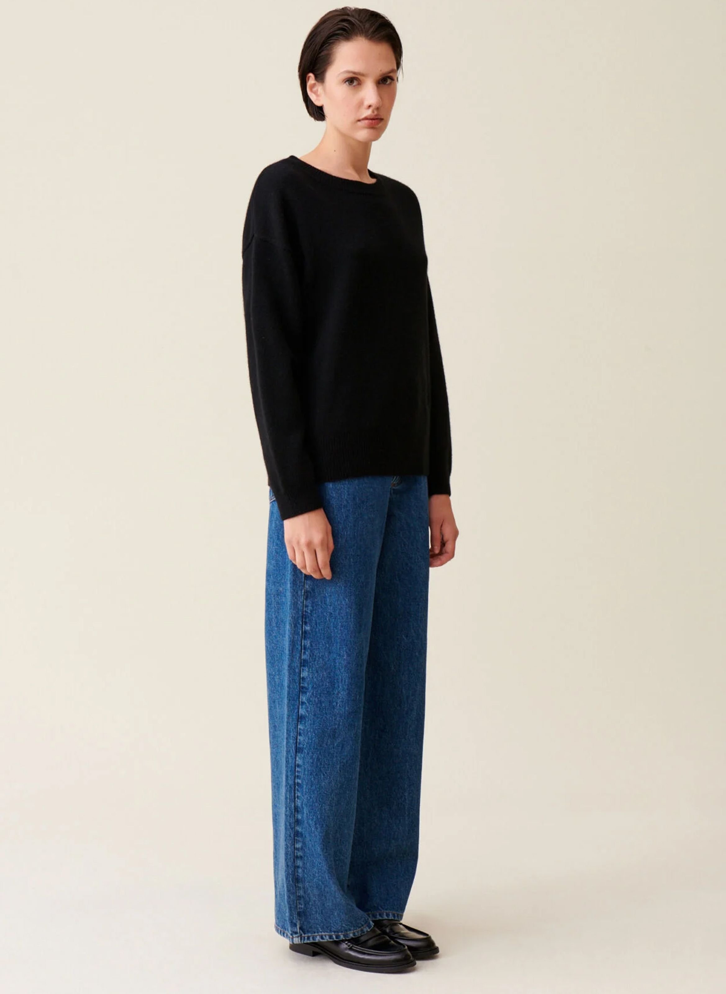 Pull col rond en cachemire CLAUDIE PIERLOT Noir