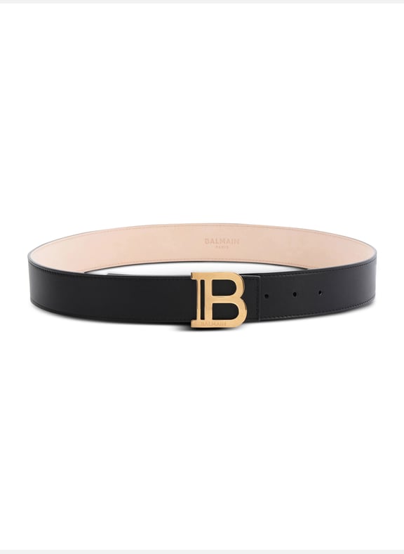 Ceinture b-belt en cuir Noir by BALMAIN BALMAIN Ceinture b-belt en cuir Noir