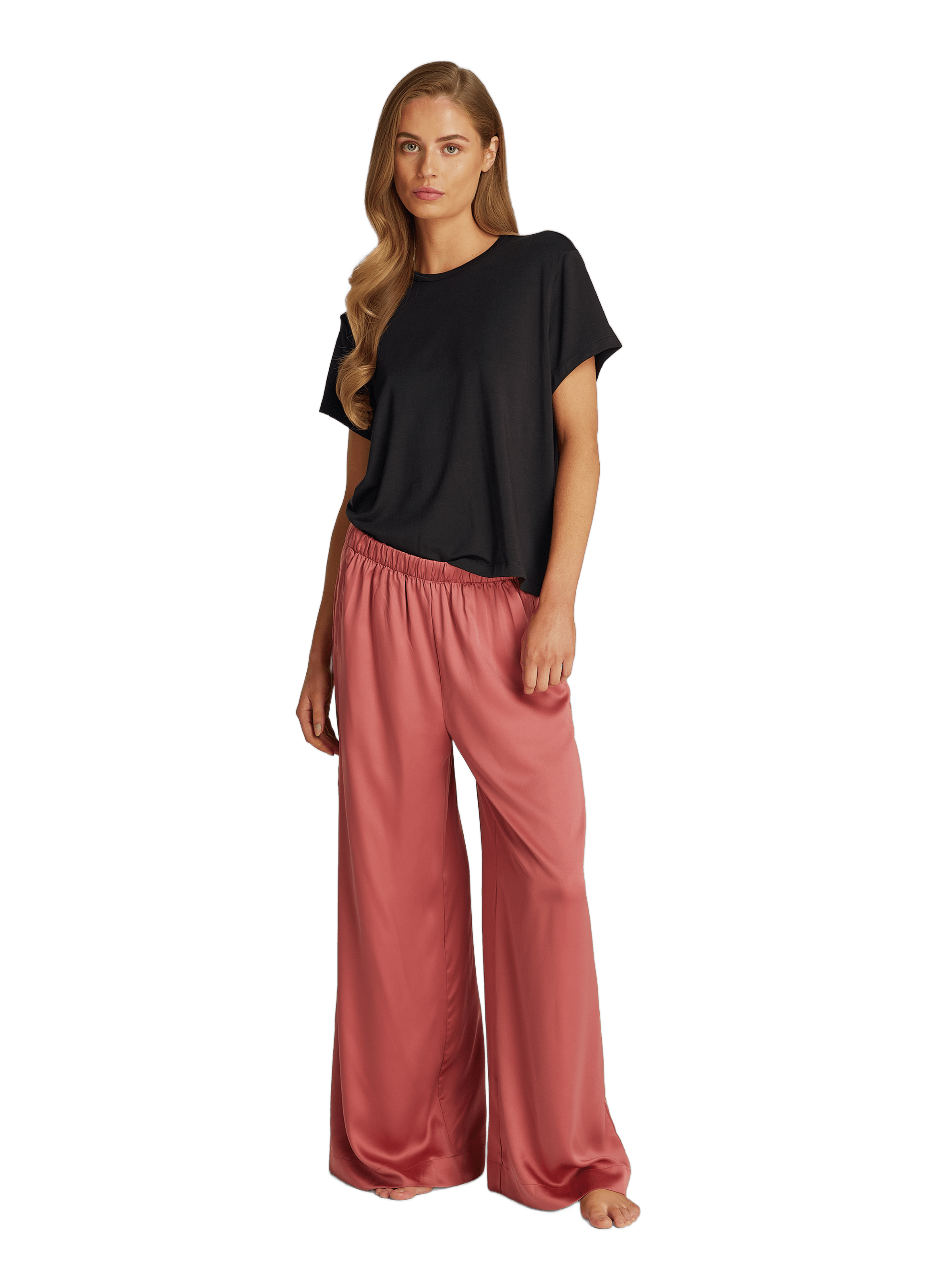 T-shirt col rond droit  CALVIN KLEIN Noir