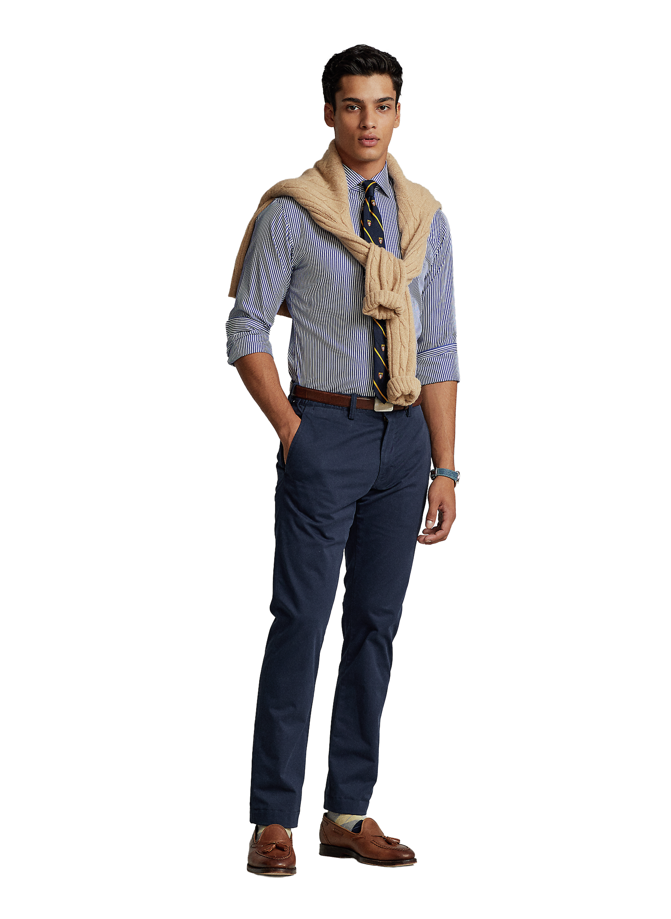 Bedford slim-fit cotton trousers POLO RALPH LAUREN Blue