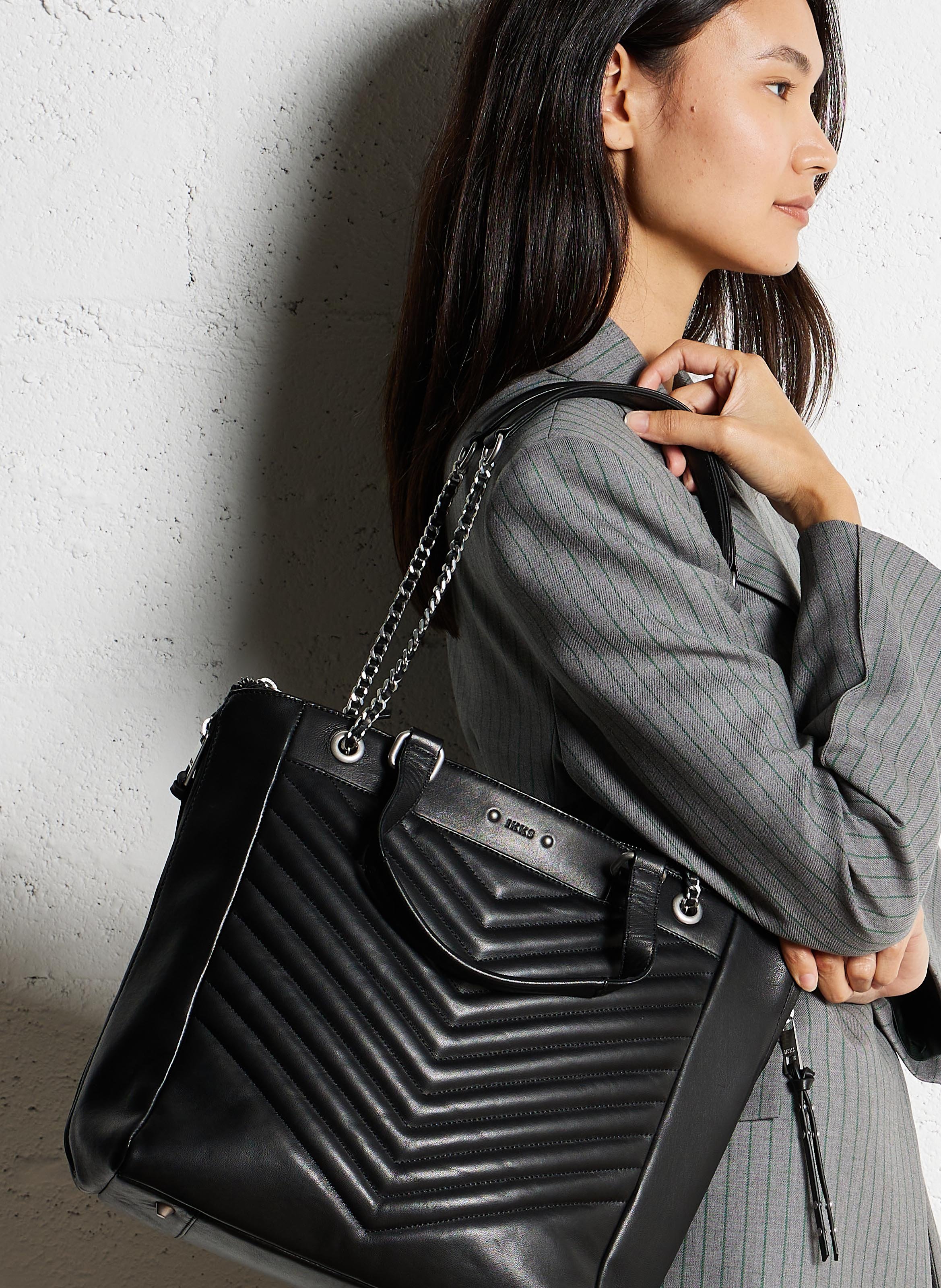 Sac à main en cuir IKKS Noir