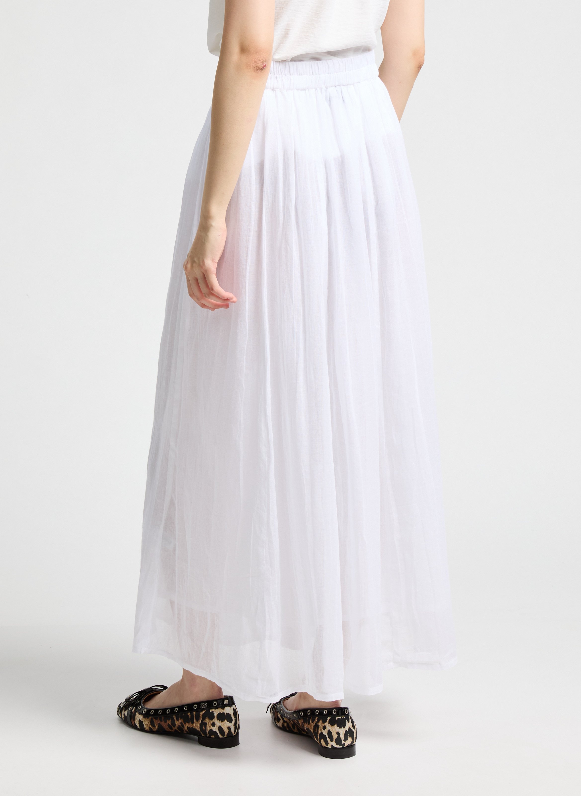 Jupe longue évasée AU PRINTEMPS PARIS Blanc