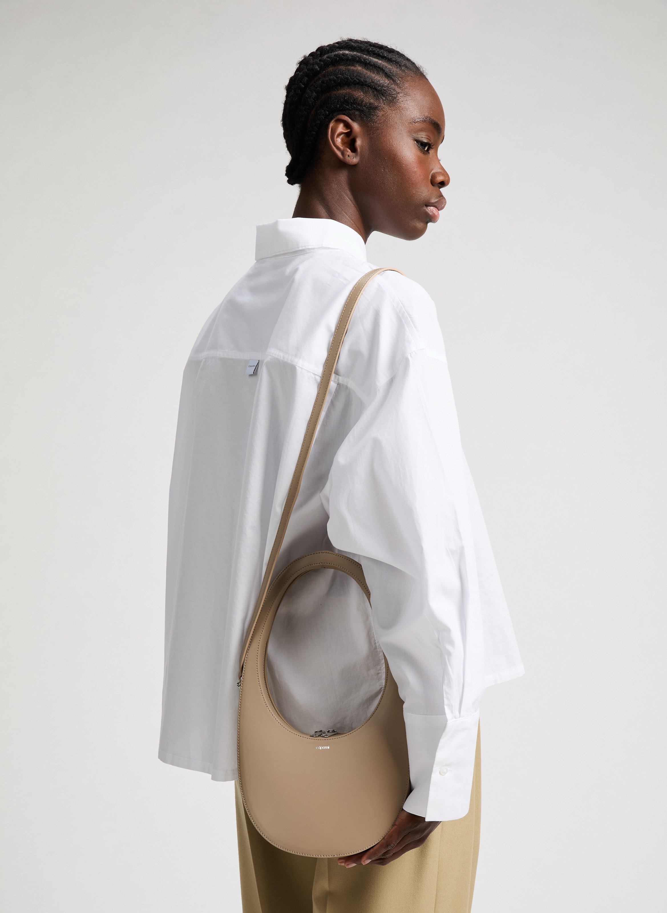 Swipe leather handbag COPERNI Beige