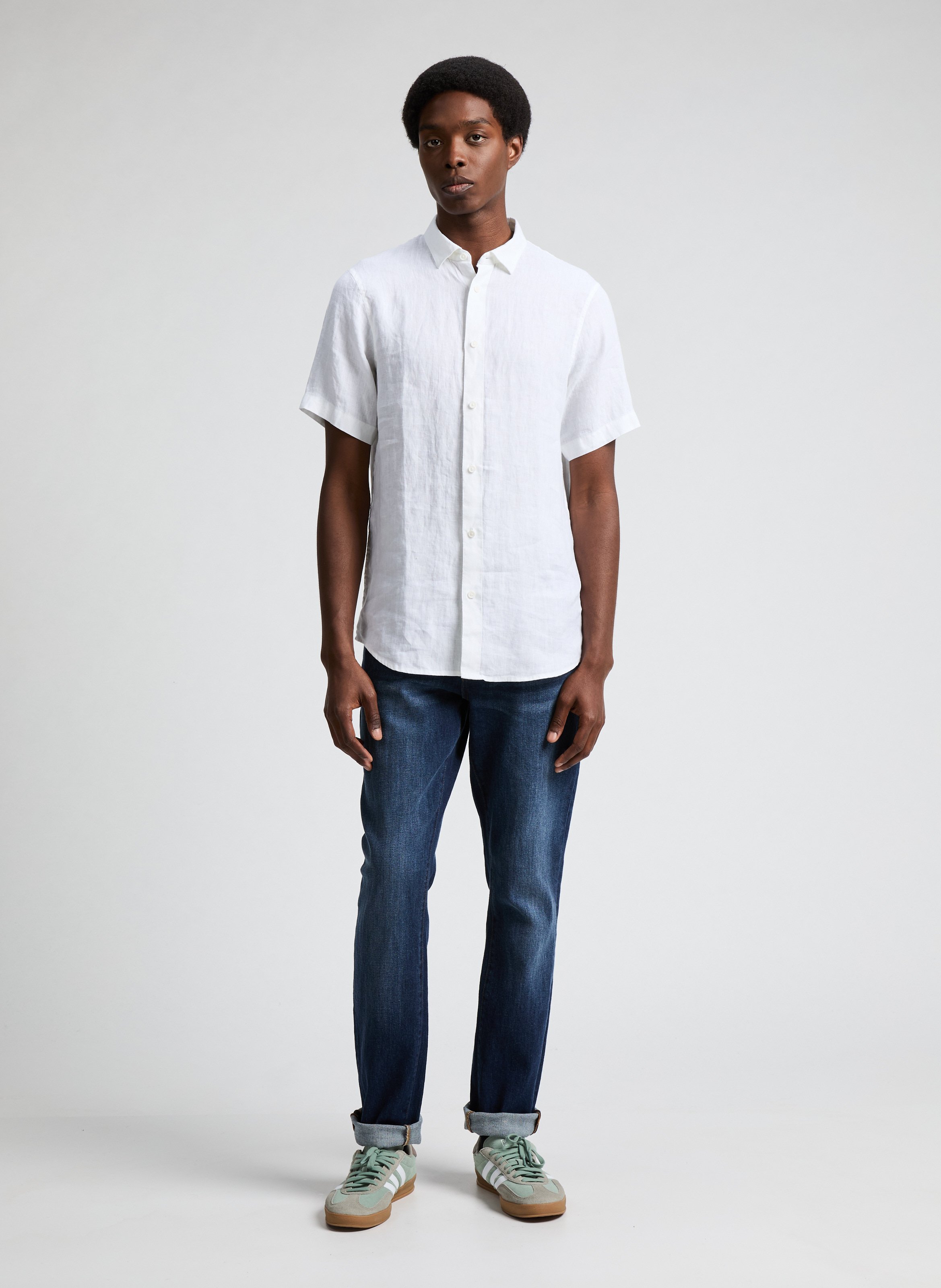 Slim fit washed denim jeans in cotton ARMANI EXCHANGE Blue