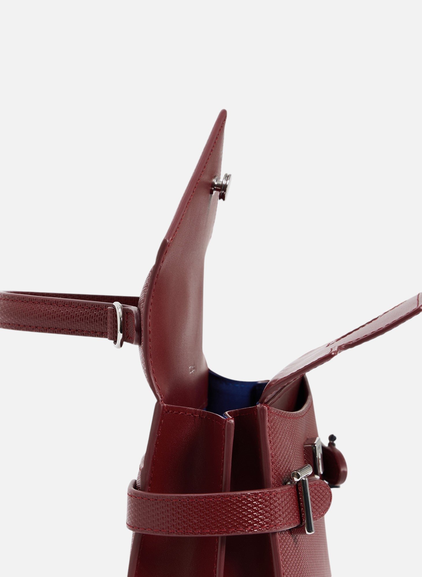 Petit sac à main double rabat emilie en cuir signature t LE TANNEUR Rouge