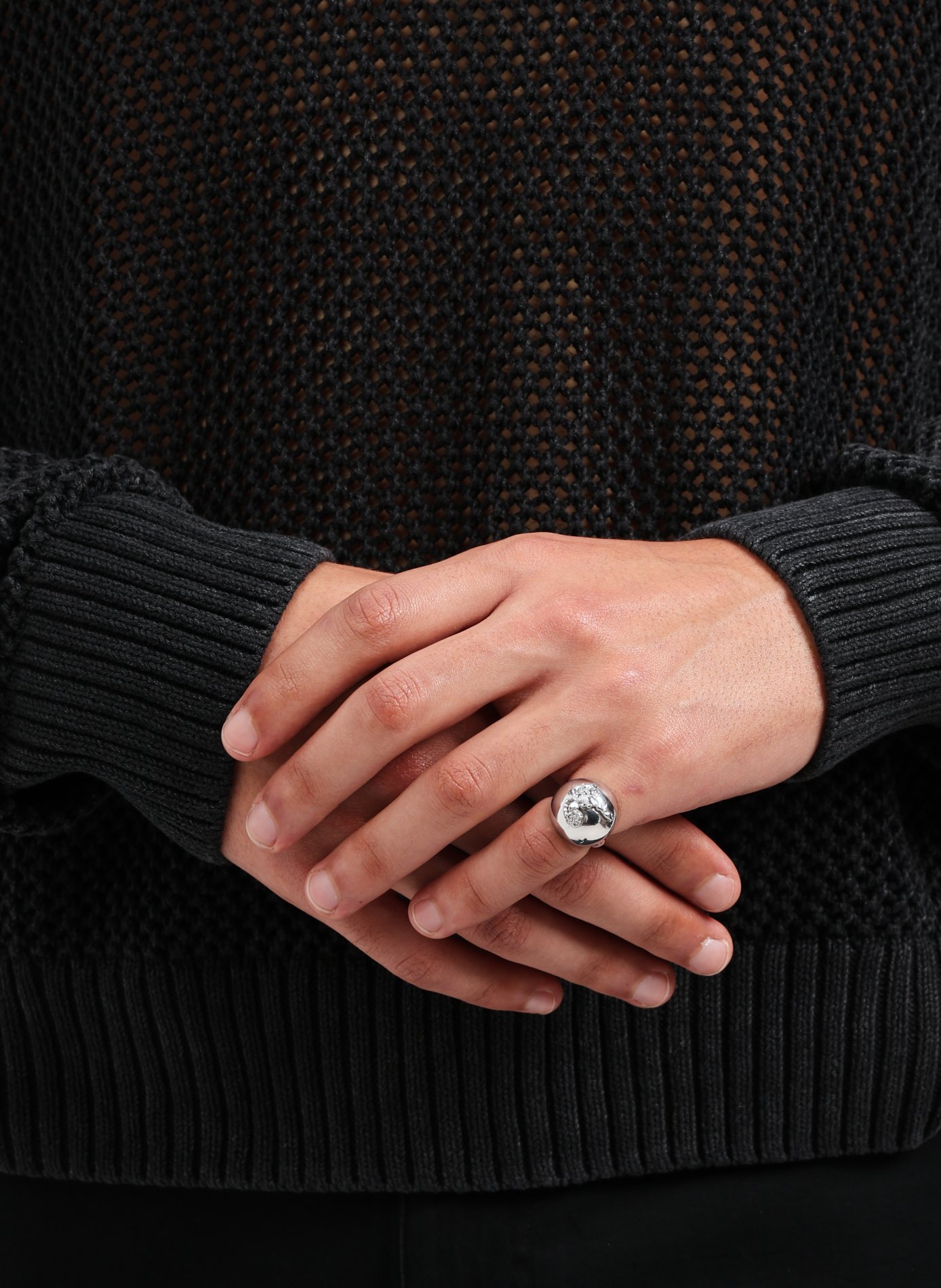 Knuckle Scorpion Carapace Ring in silver ALAN CROCETTI Silver