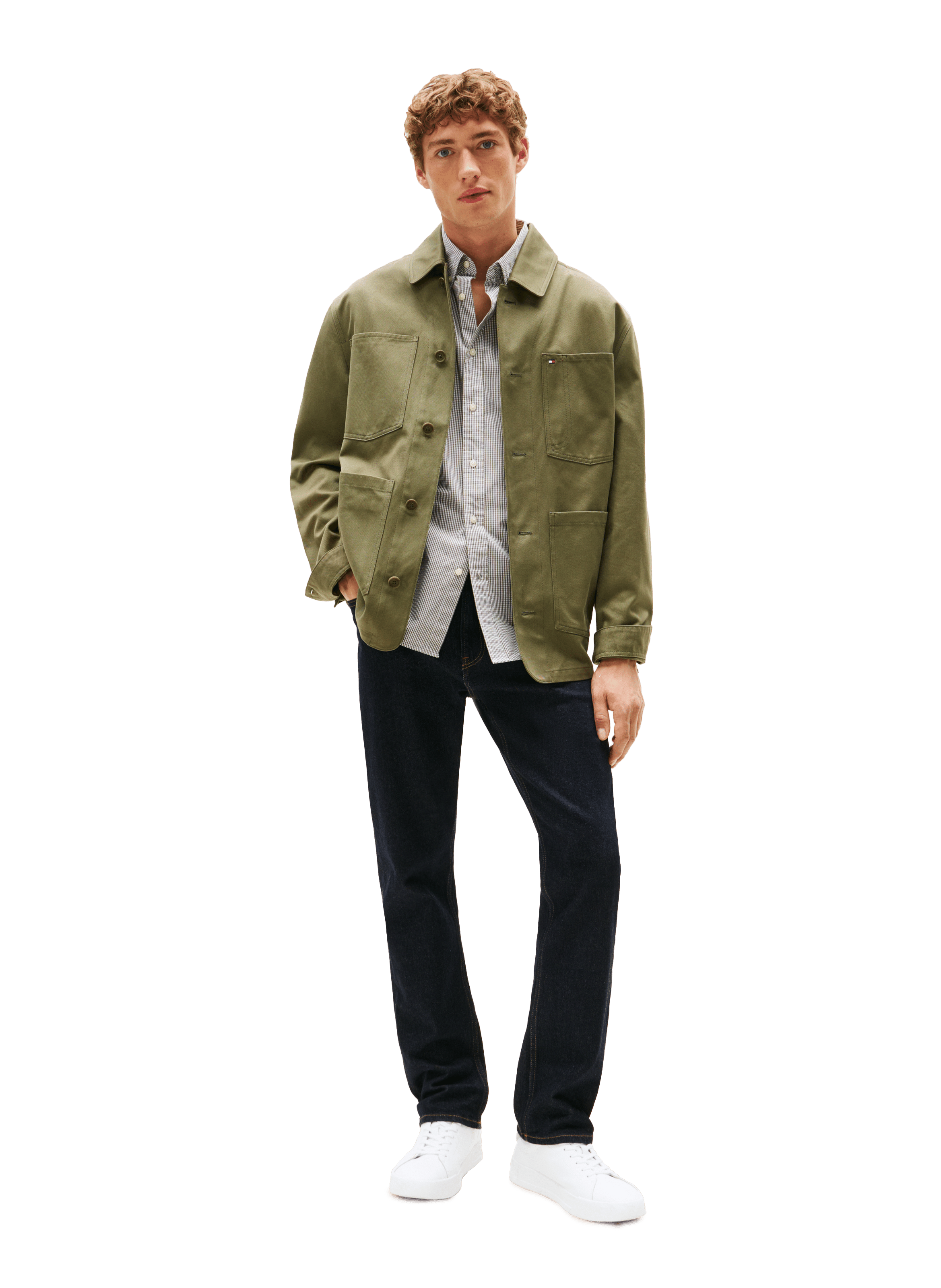 Grain effect leather sneakers TOMMY HILFIGER White