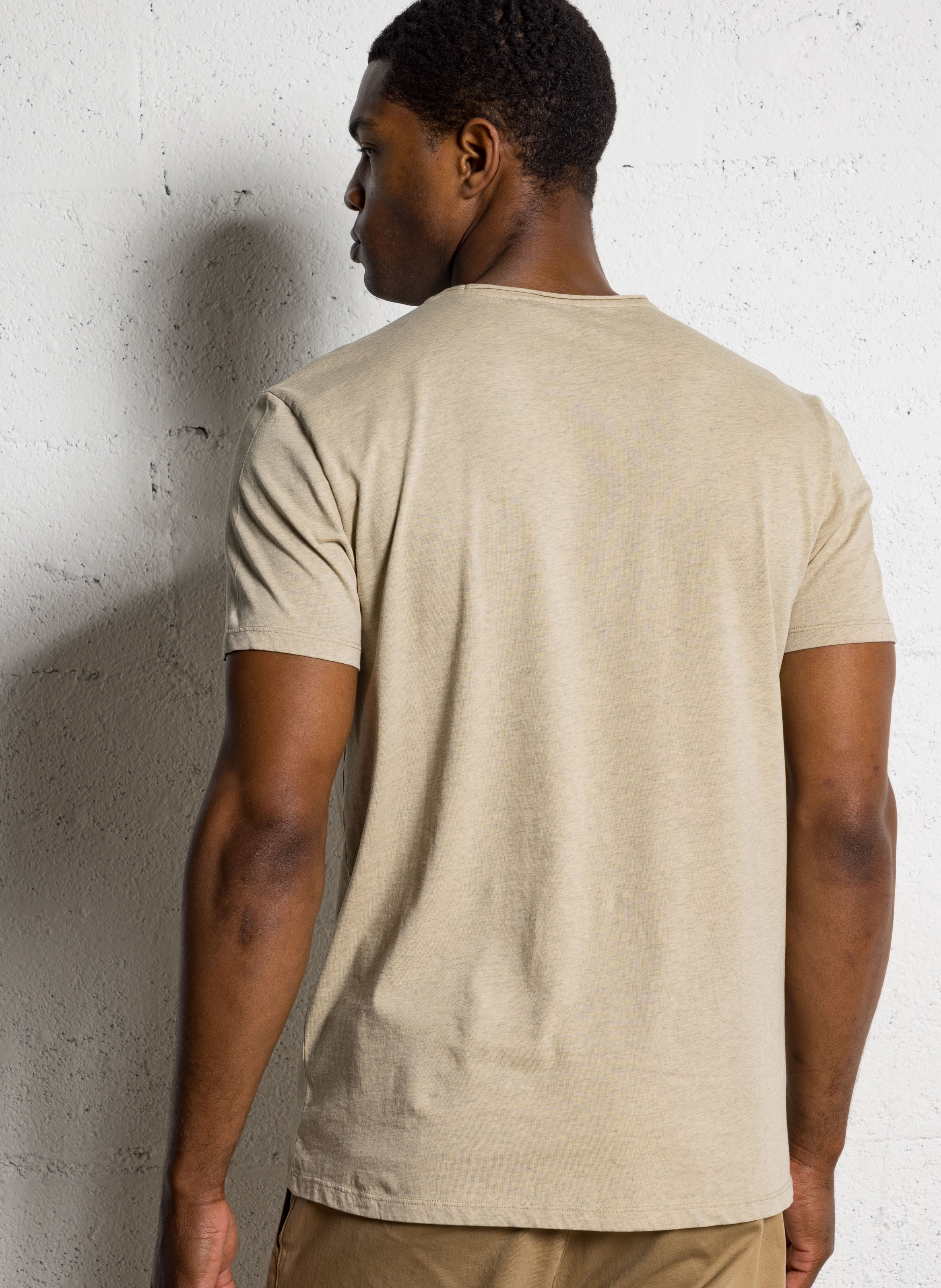 Tee-shirt droit à imprimé visages IKKS Beige