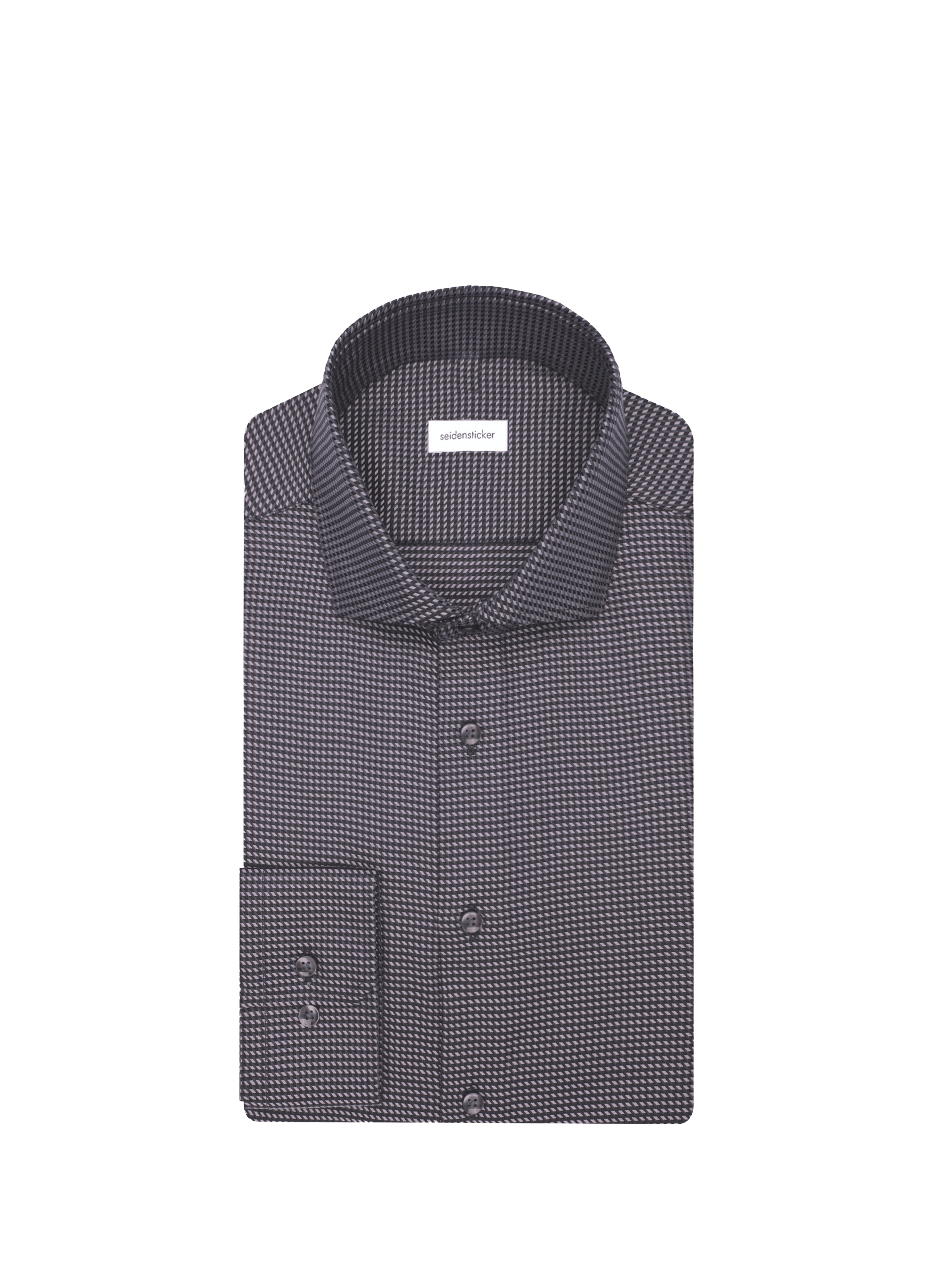 Pepita slim shirt SEIDENSTICKER Brown