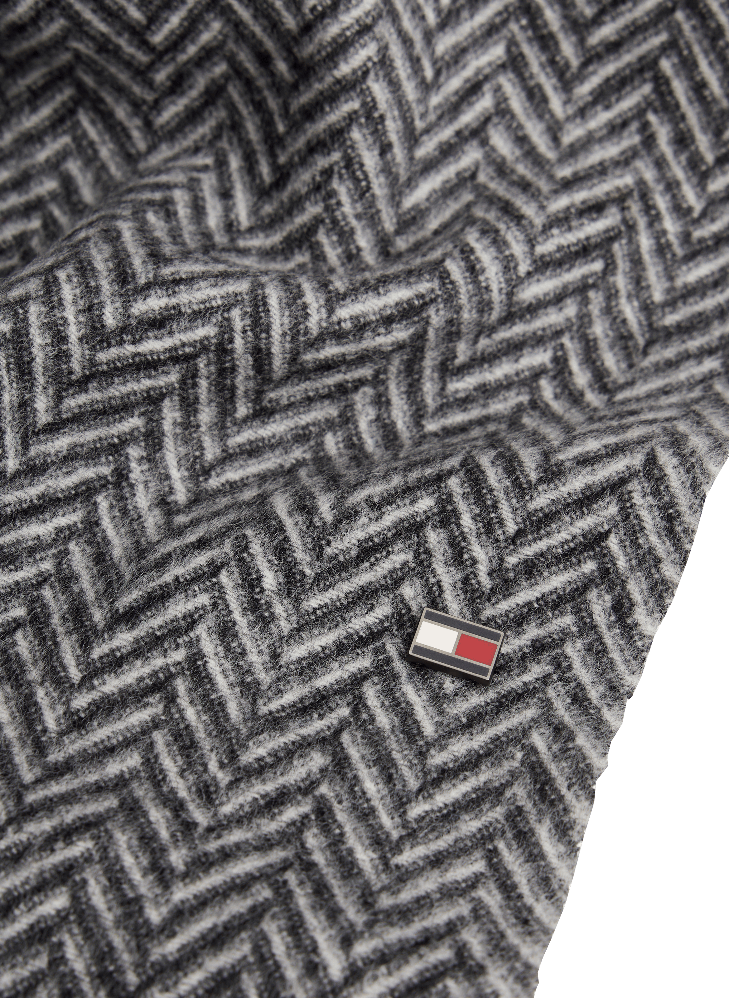 Chevron wool scarf TOMMY HILFIGER Grey